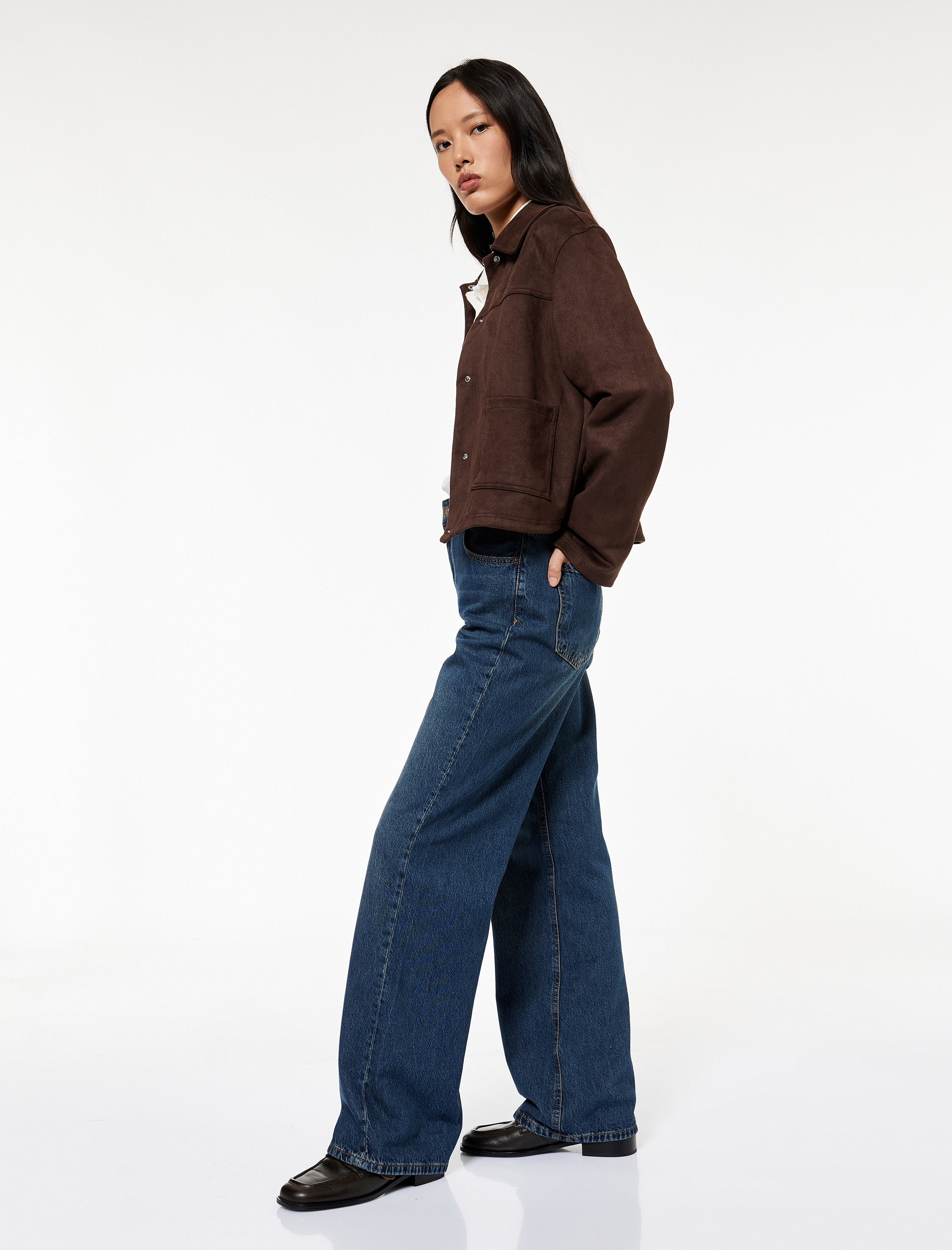   Normal Bel Düz Paça Jean Pantolon - Longer Straight Fit Jeans