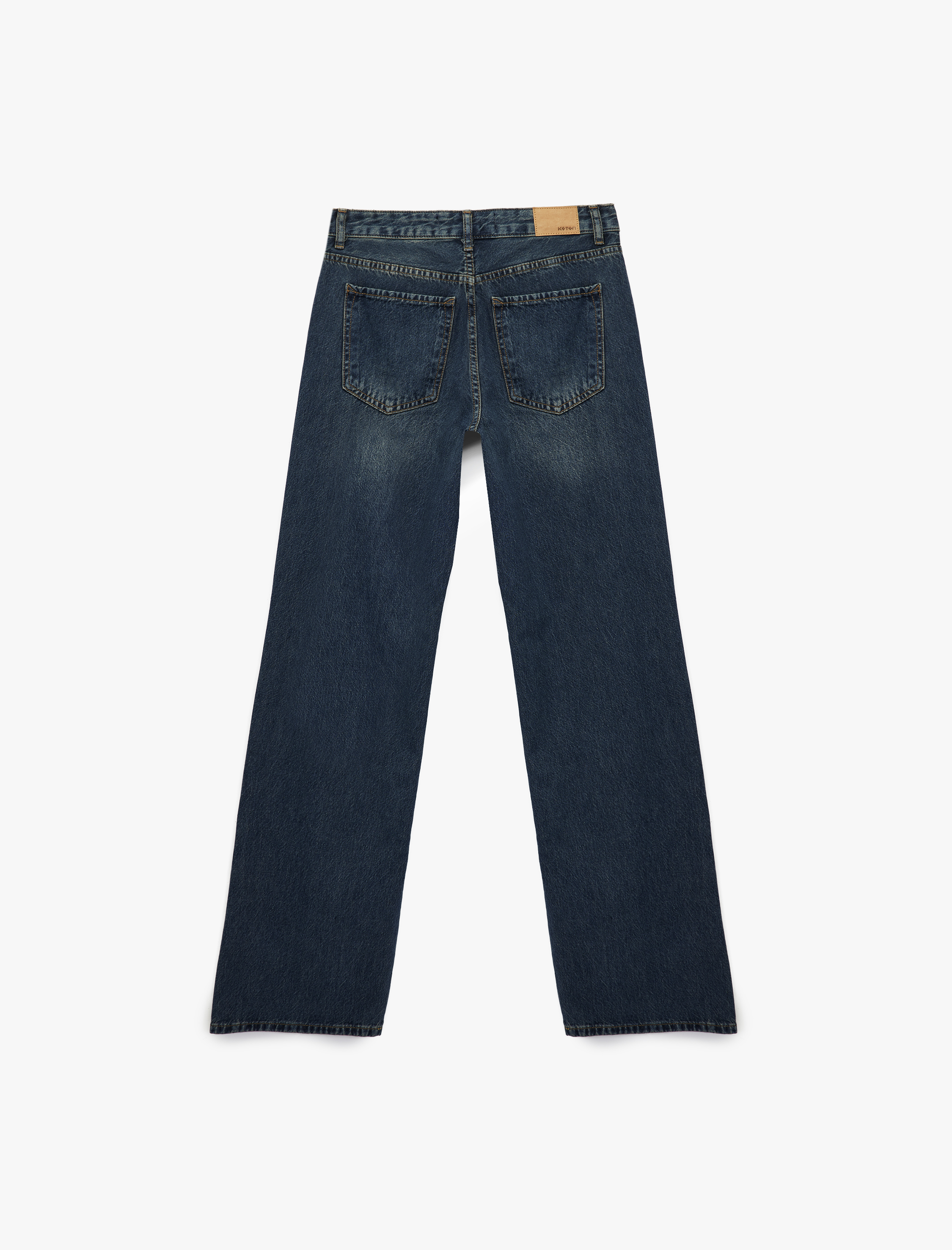   Normal Bel Düz Paça Jean Pantolon - Longer Straight Fit Jeans