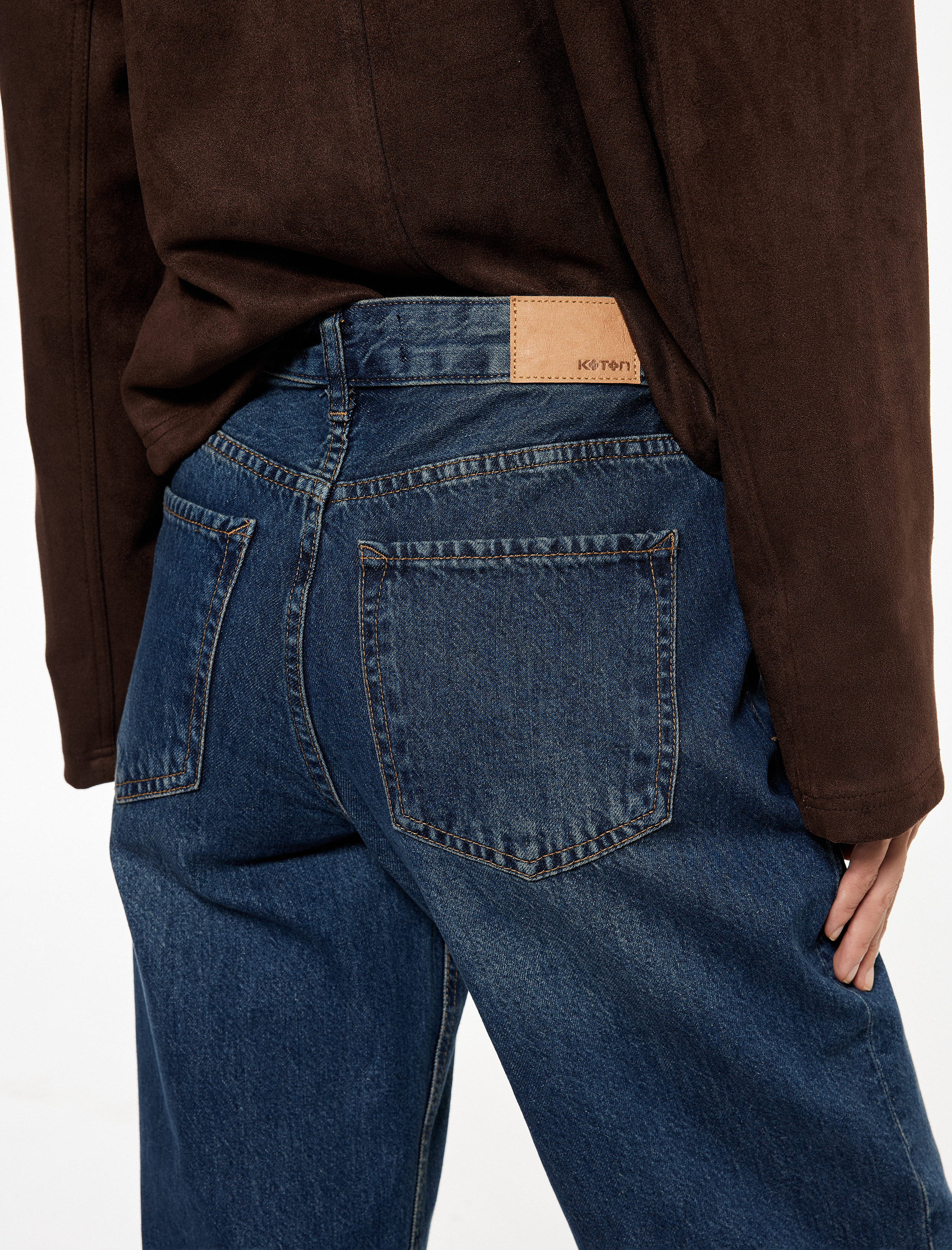   Normal Bel Düz Paça Jean Pantolon - Longer Straight Fit Jeans