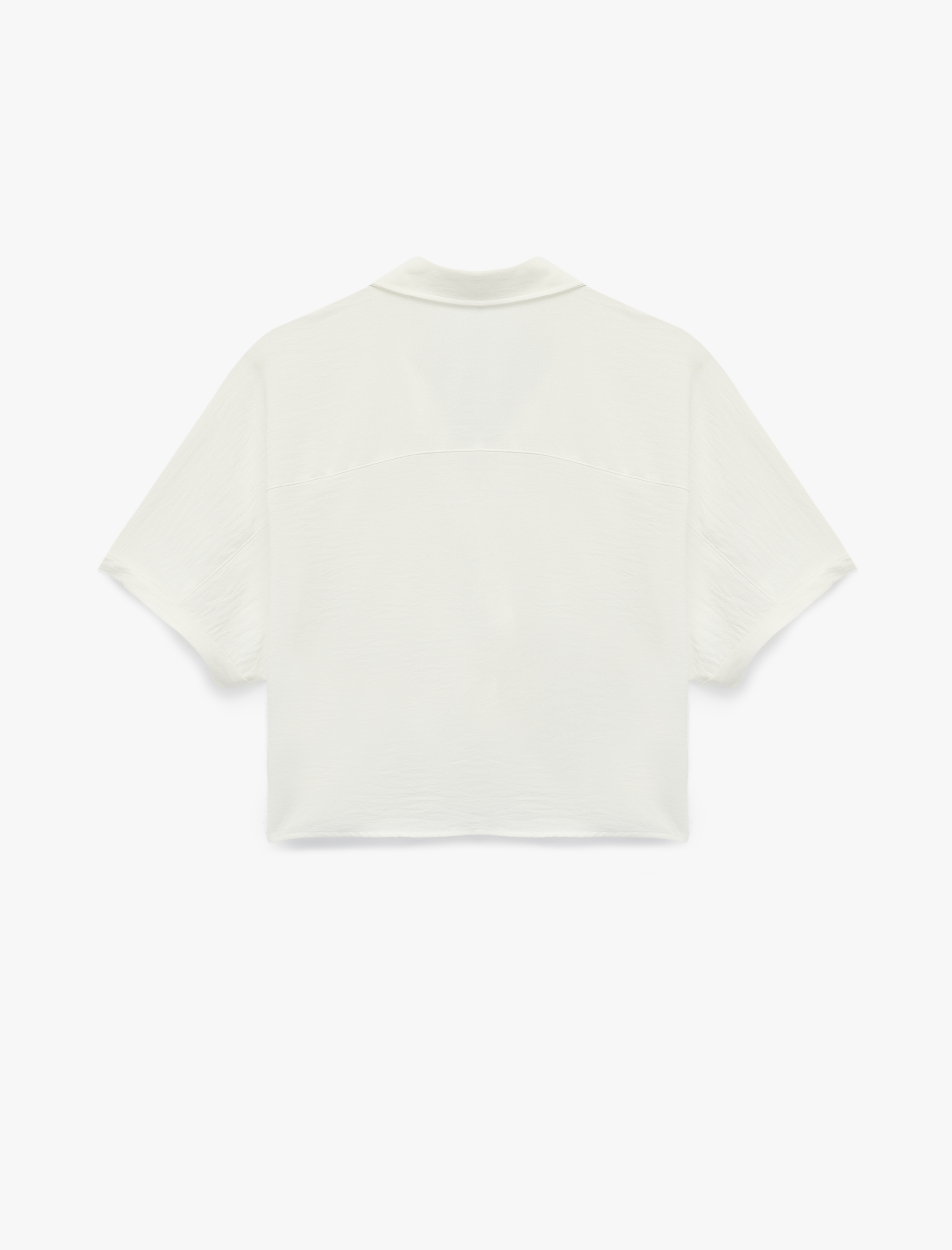   Rahat Kalıp Cep Detaylı Kısa Kollu Bağlamalı Crop Gömlek