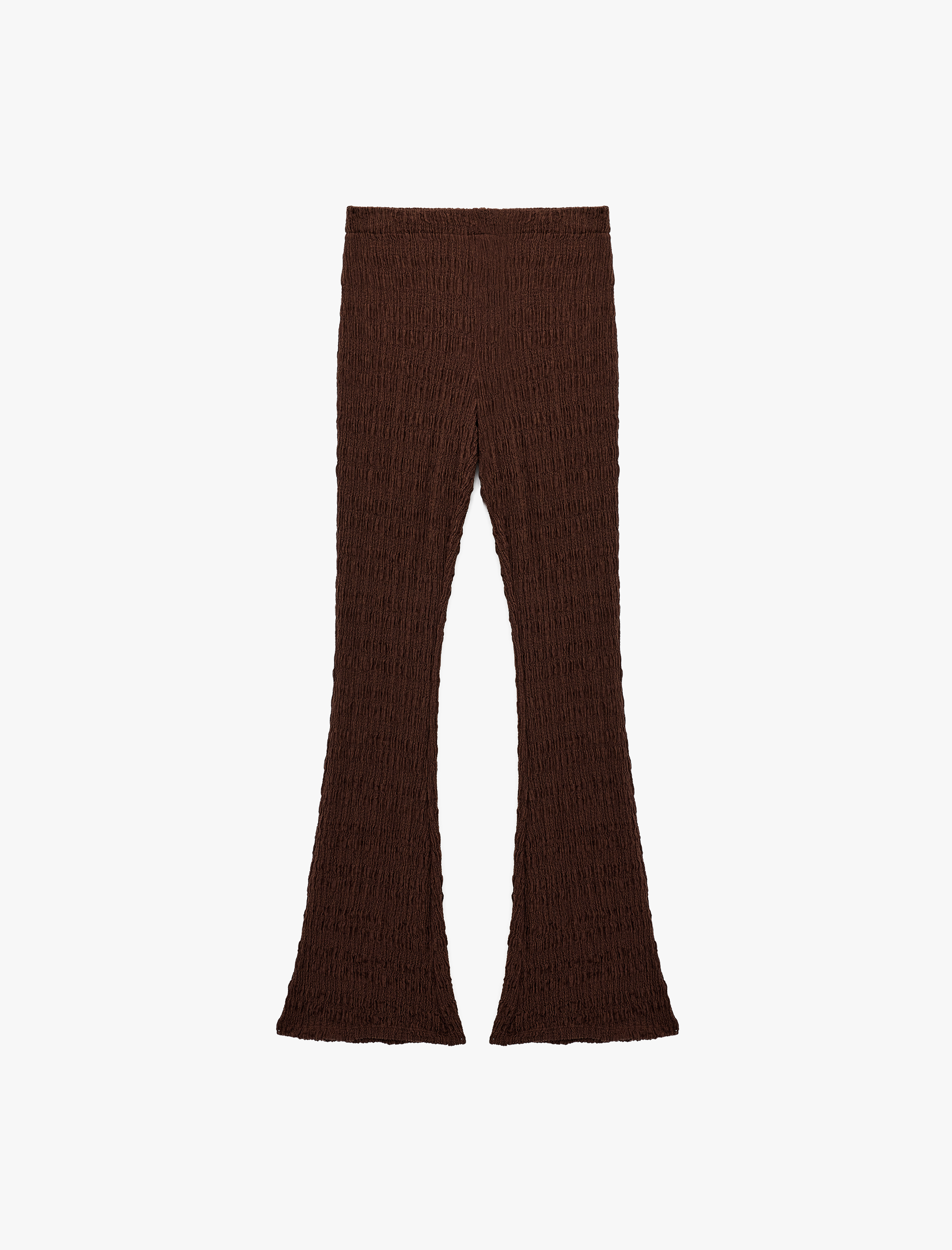   Bürümcük Yüksek Bel İspanyol Paça Pantolon