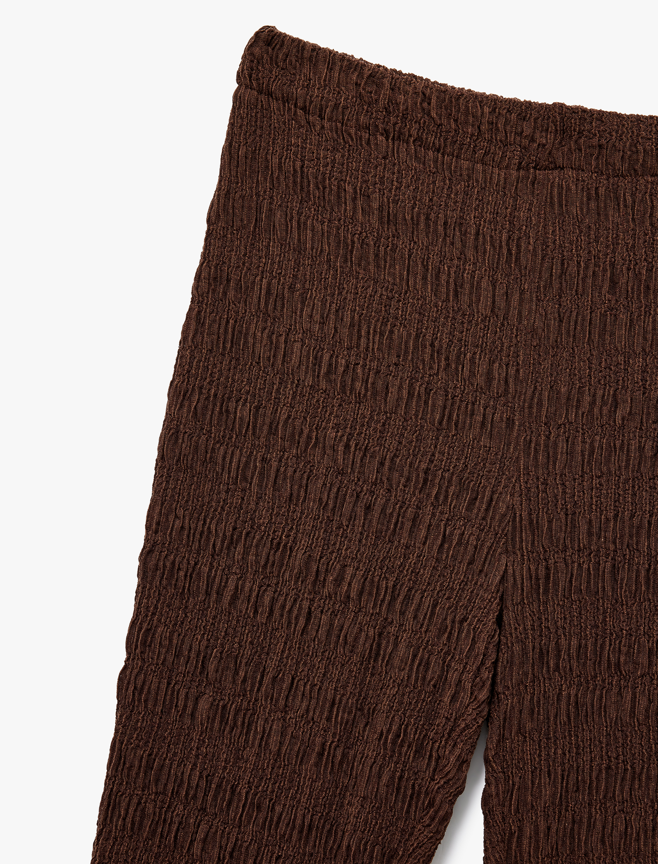   Bürümcük Yüksek Bel İspanyol Paça Pantolon