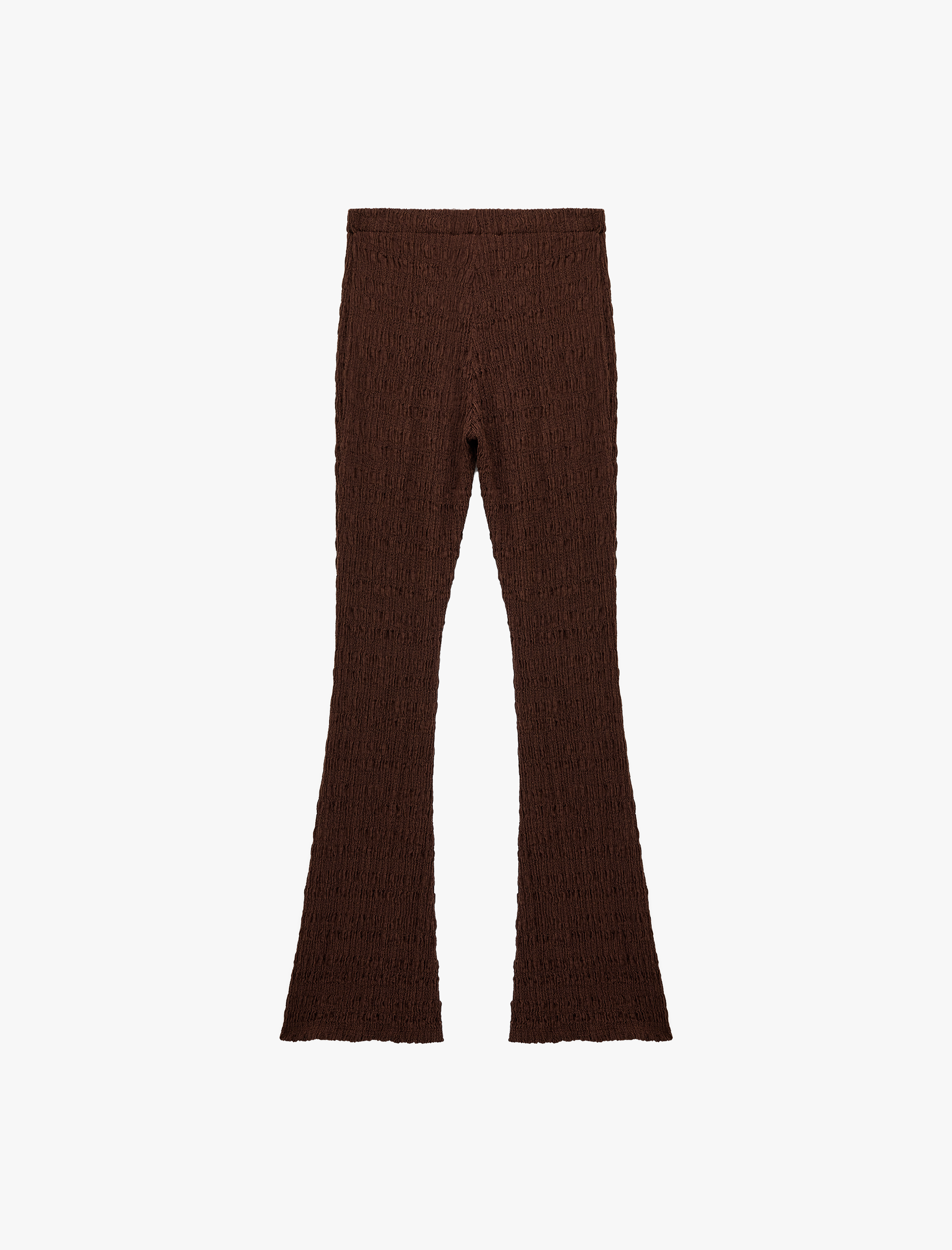   Bürümcük Yüksek Bel İspanyol Paça Pantolon