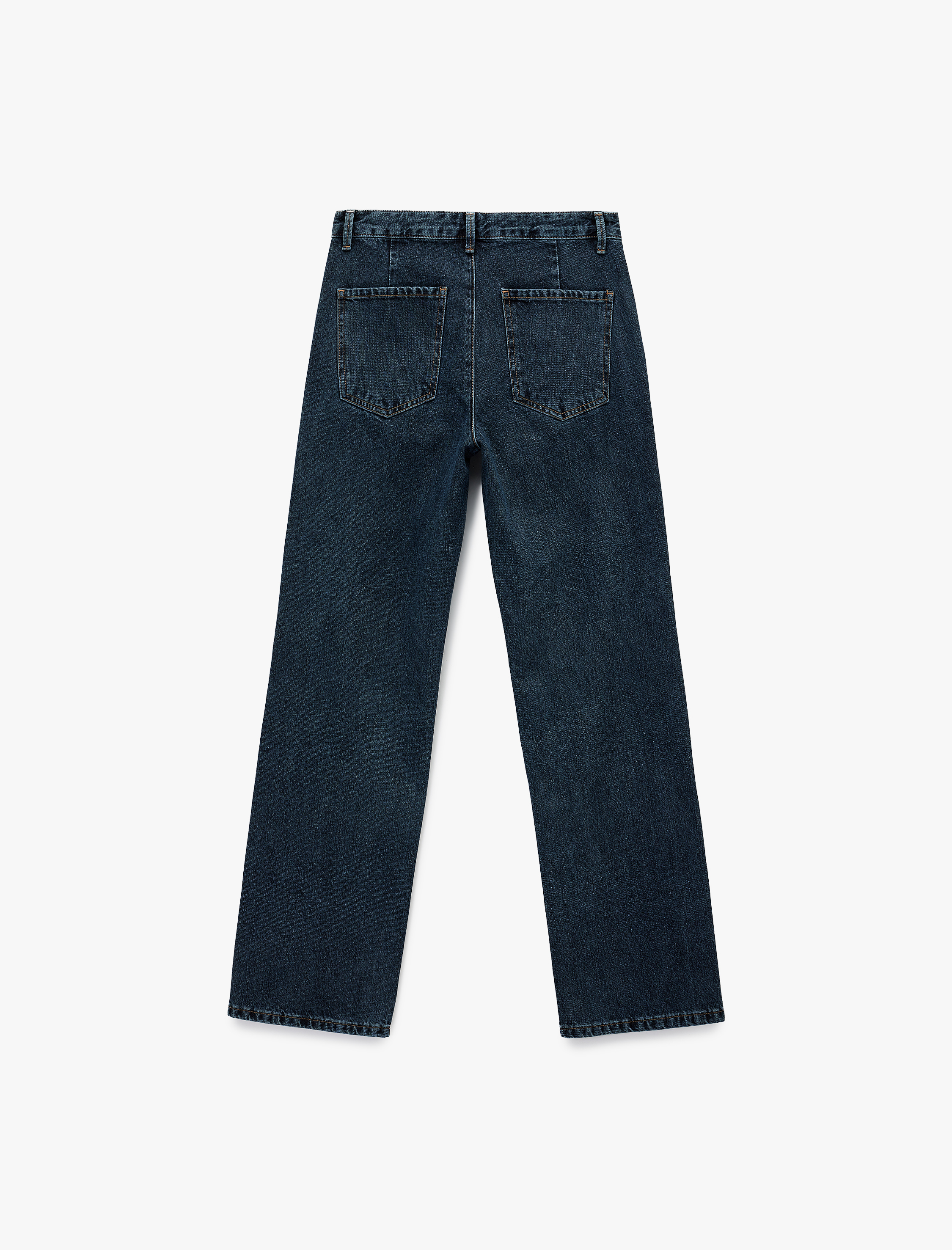   Normal Bel Uzun Paça Straight Fit Jean Pantolon - Straight Fit Jean