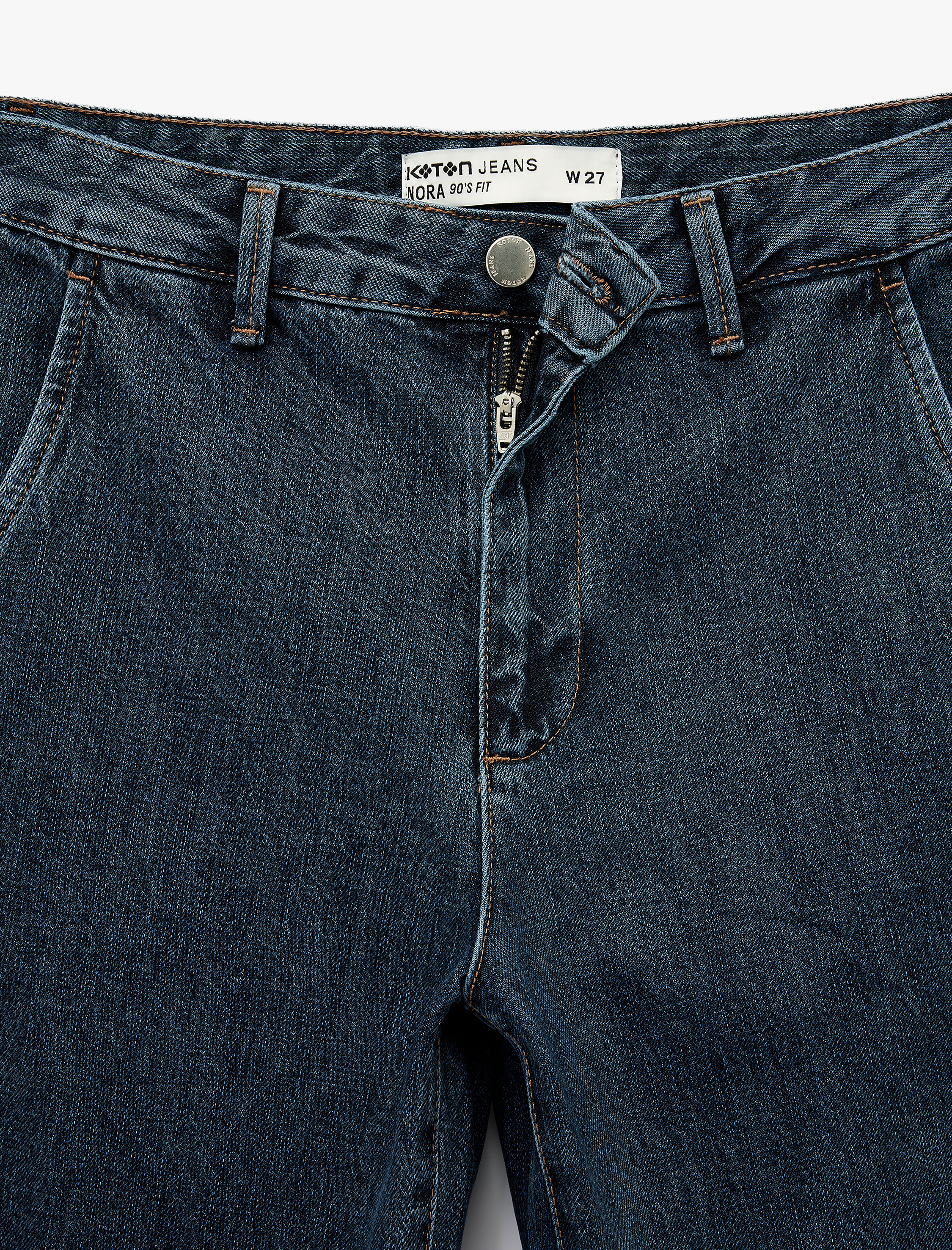   Normal Bel Uzun Paça Straight Fit Jean Pantolon - Straight Fit Jean