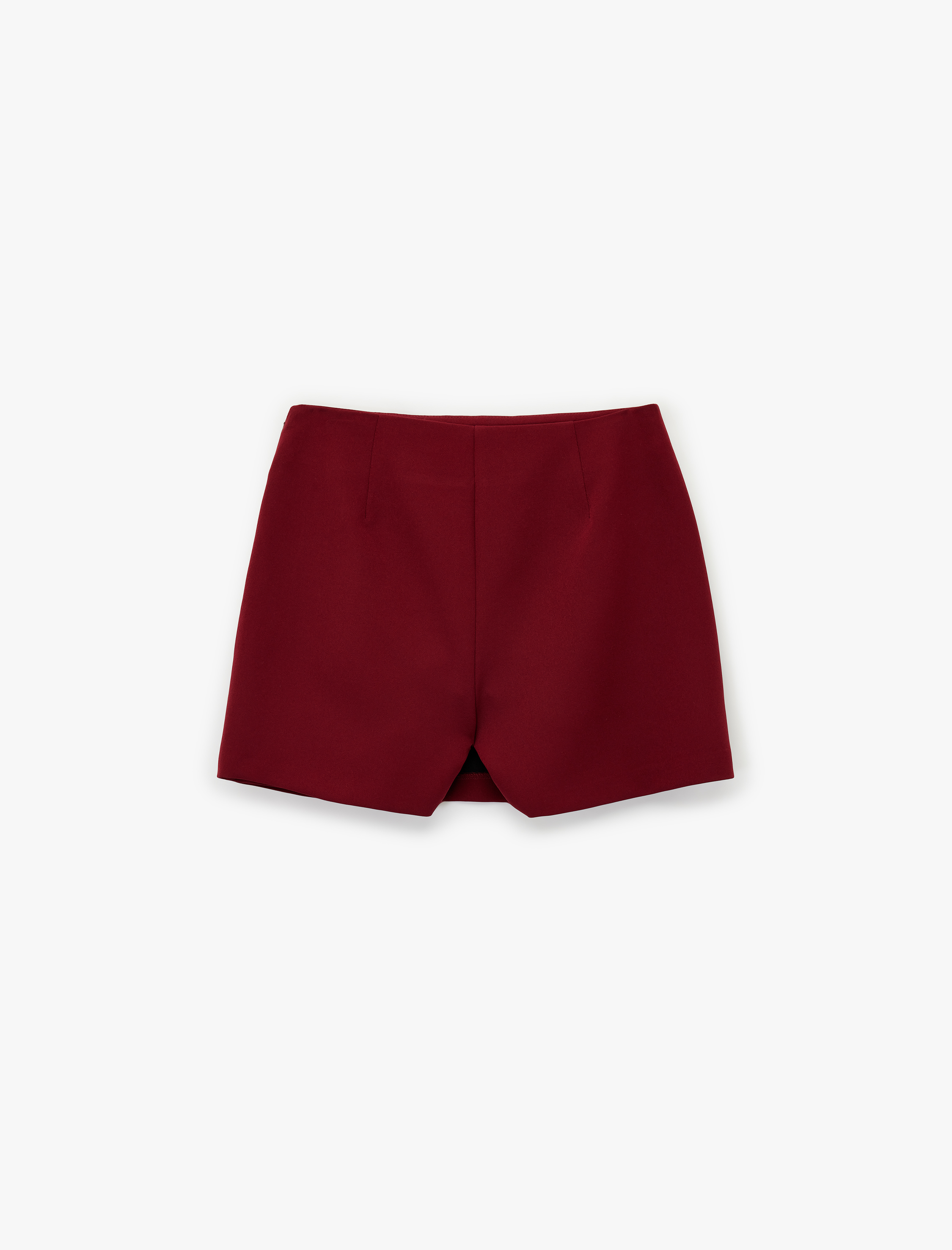   Yırtmaç Detaylı Mini Şort Etek