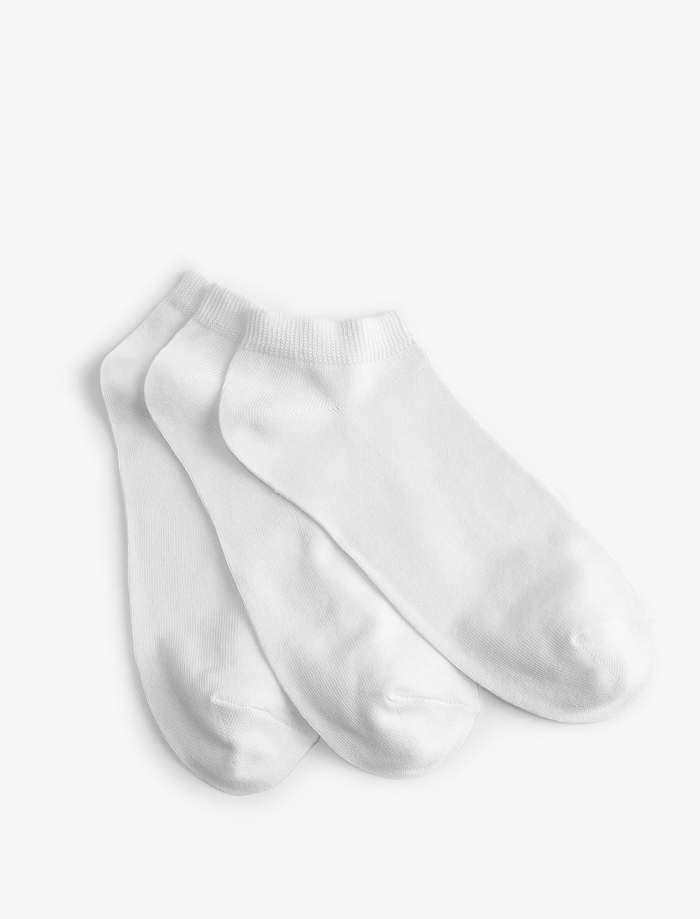  Erkek Basic Pamuklu 3'lü Patik Çorap Seti