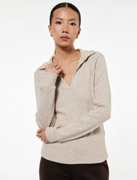 Rahat Kesim Uzun Kollu Polo Yaka Triko Pijama Üstü