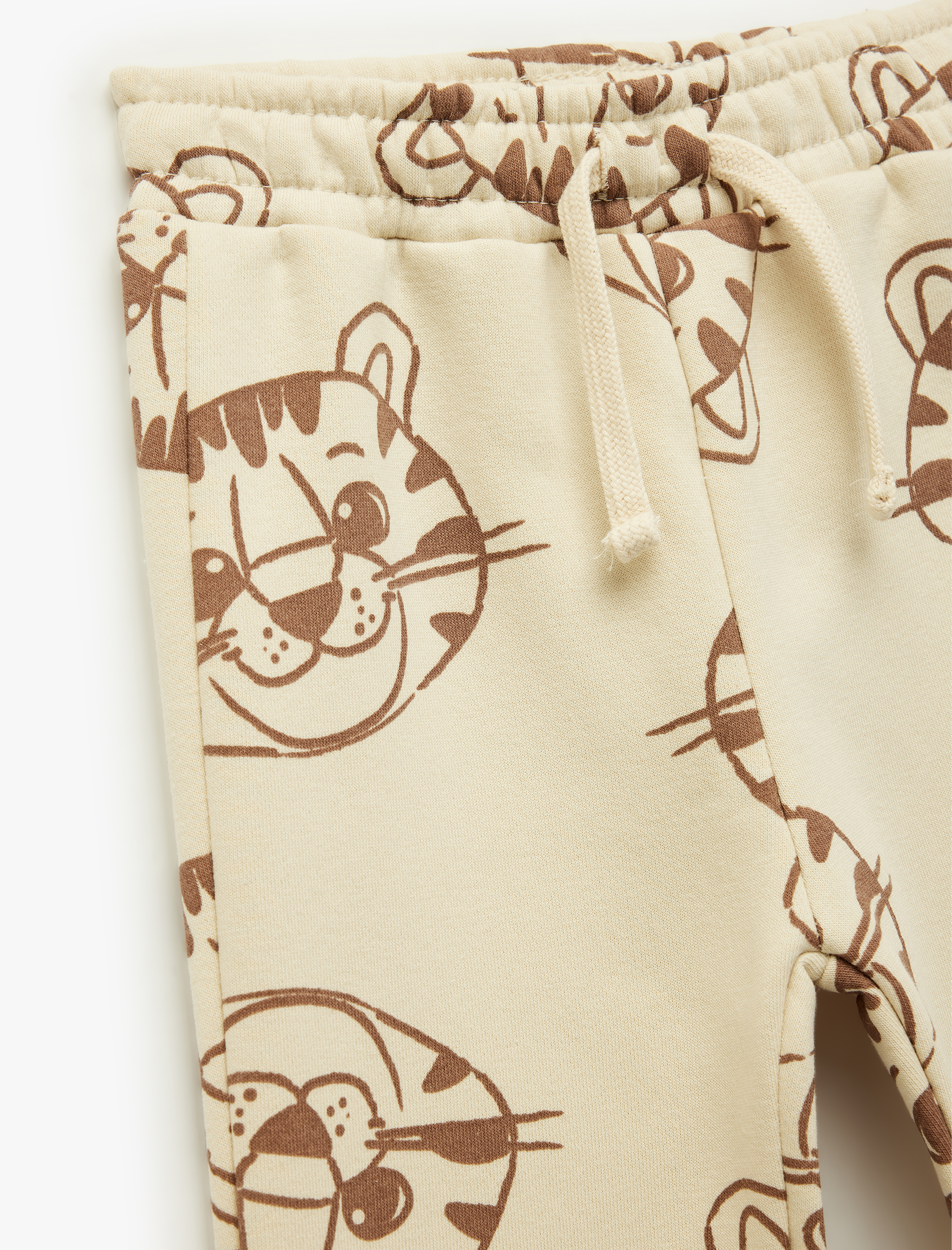  Erkek Bebek Pamuk Karışımlı Beli Bağcıklı Baskılı Jogger Eşofman Altı