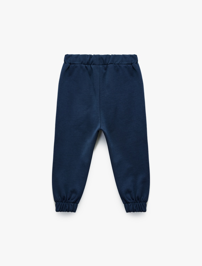 Erkek Bebek Pamuklu Beli Bağcıklı Cep Detaylı Basic Eşofman Altı