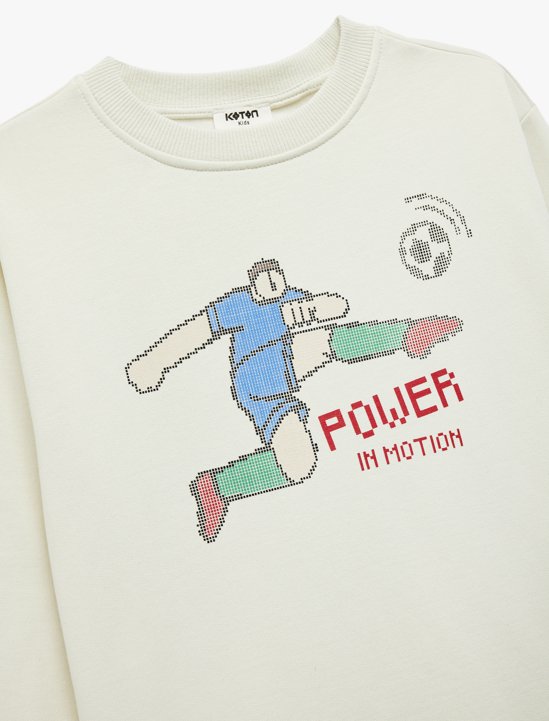  Erkek Çocuk Baskılı Uzun Kollu Bisiklet Yaka Pamuklu Sweatshirt