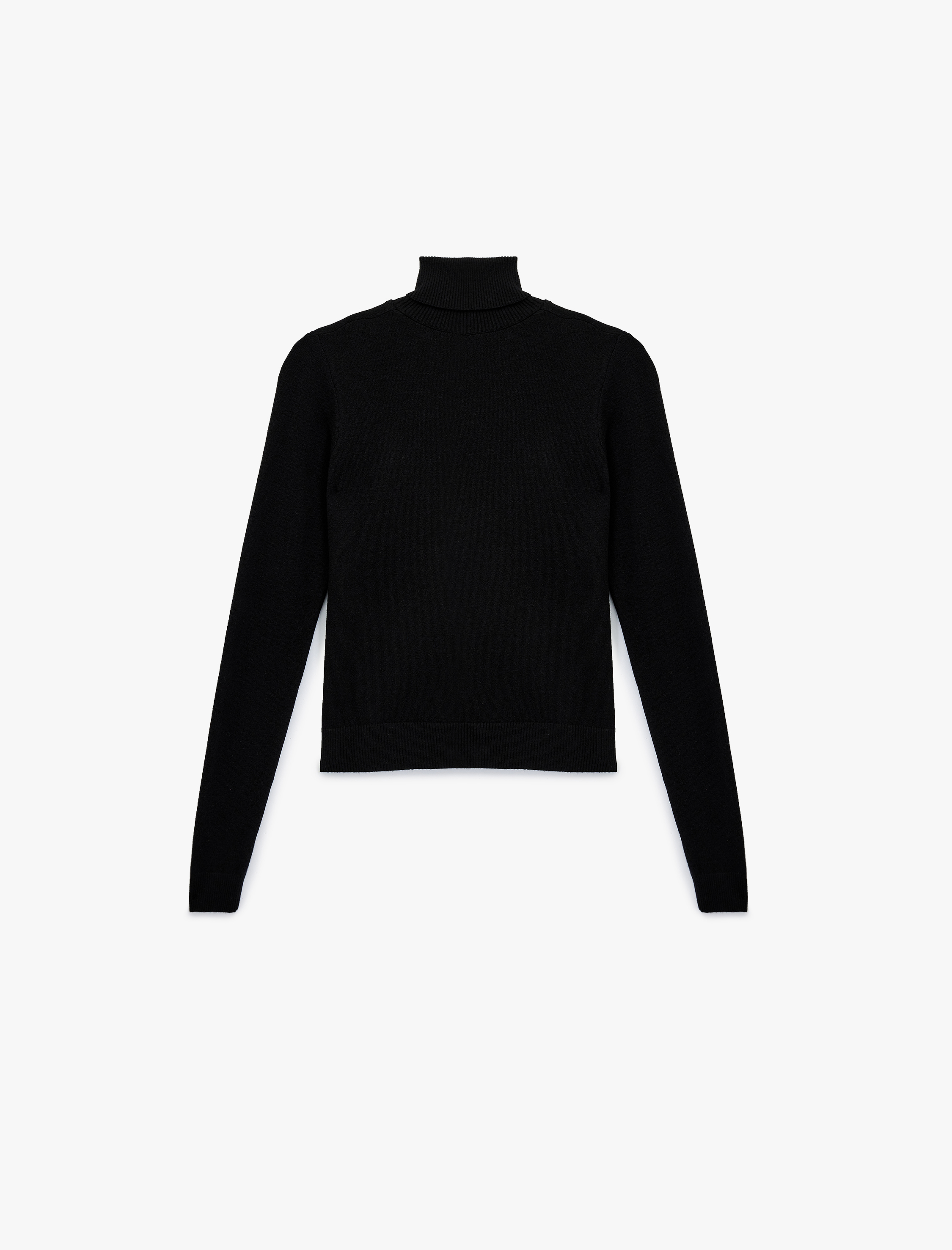   Uzun Kollu Balıkçı Yaka Triko Kazak