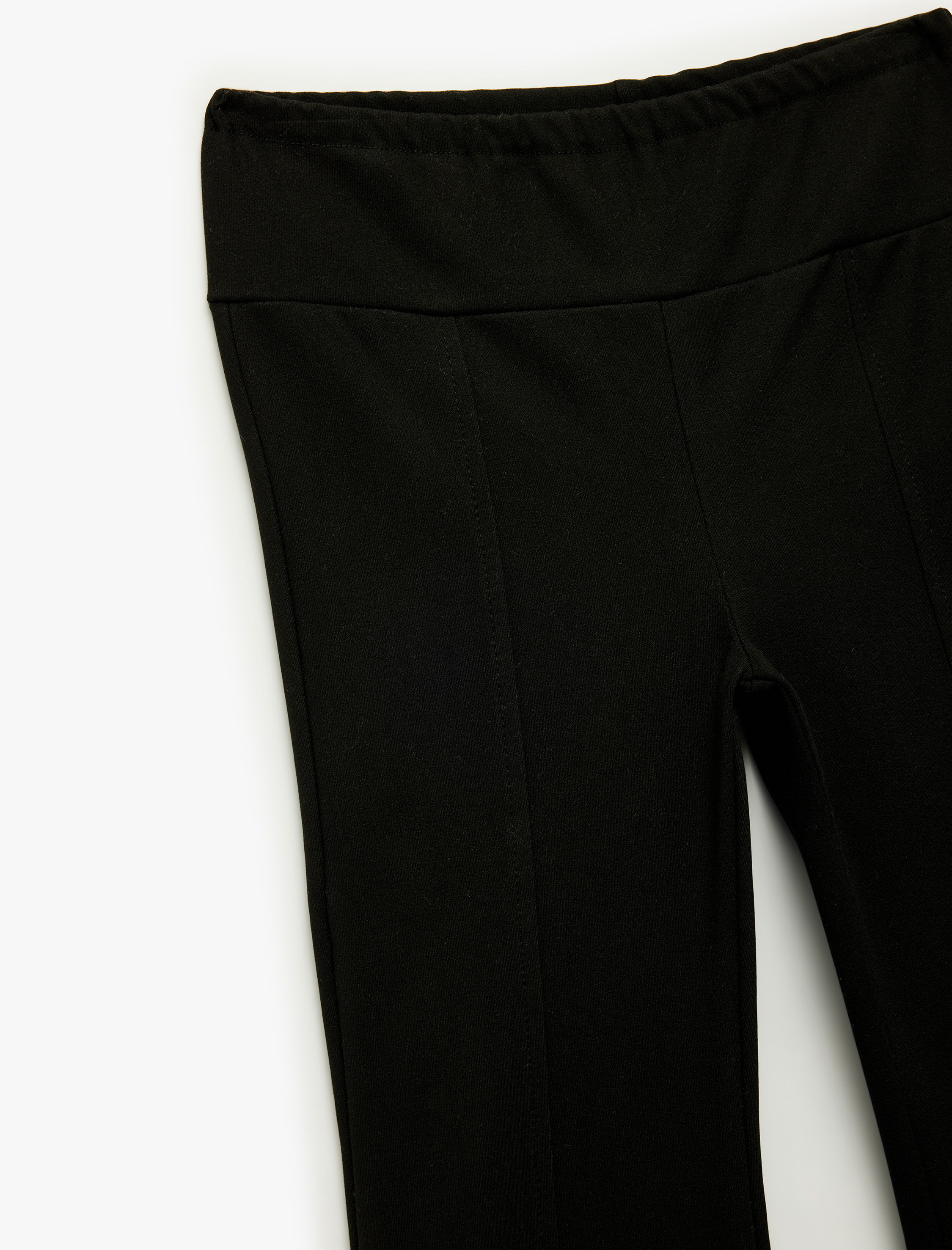  Kız Çocuk Beli Lastikli Basic İspanyol Paça Pantolon