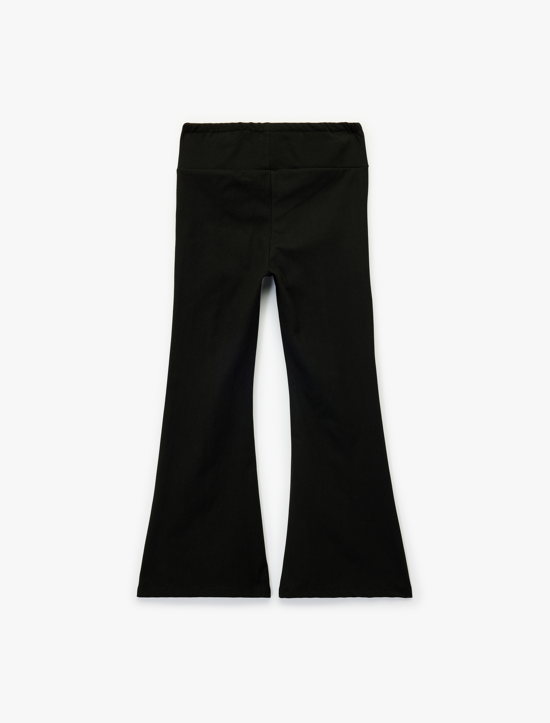  Kız Çocuk Beli Lastikli Basic İspanyol Paça Pantolon