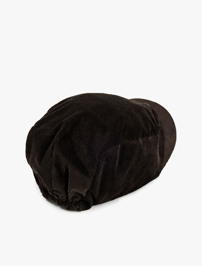 Erkek Pamuklu Fitilli Kadife Kasket Şapka