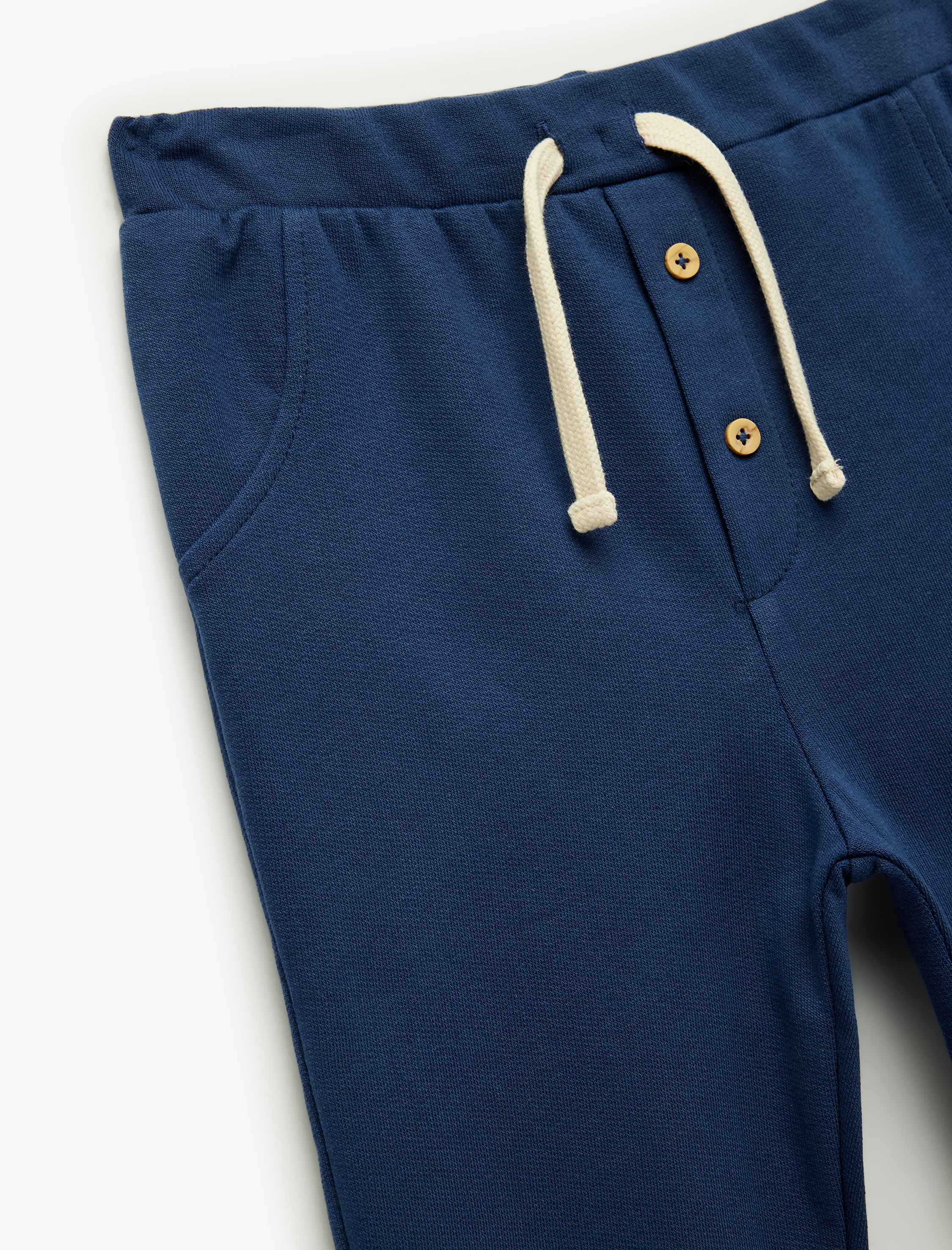  Erkek Bebek Düğmeli Pamuklu Rahat Kesim Basic Eşofman Altı