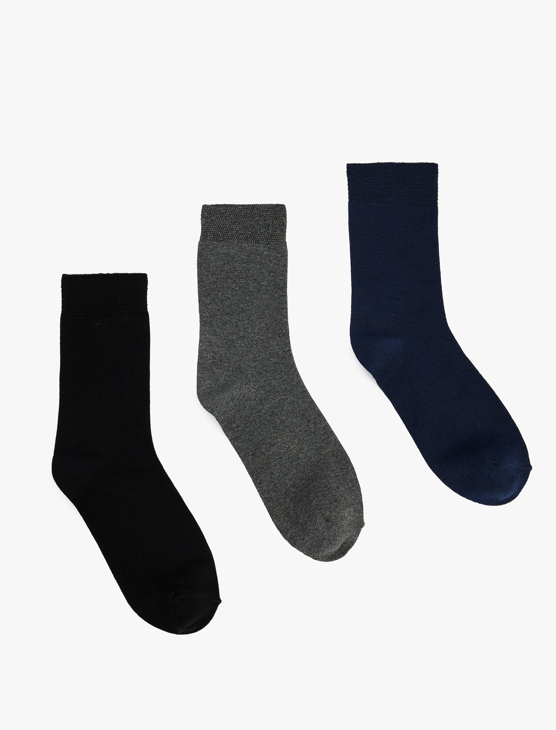  Erkek Pamuklu 3'lü Soket Çorap Seti