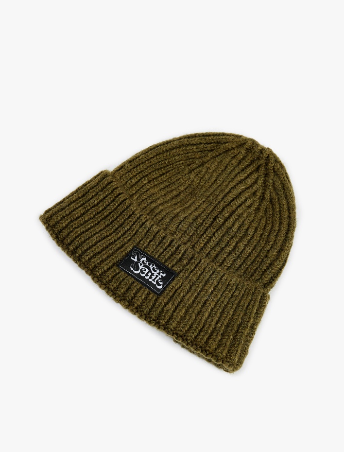 Erkek Etiket Detaylı Katlı Bere