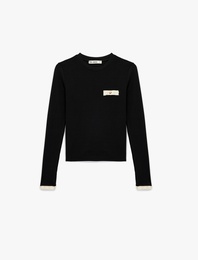 Düğmeli Uzun Kollu Cepli Modal Karışımlı Bisiklet Yaka Tişört