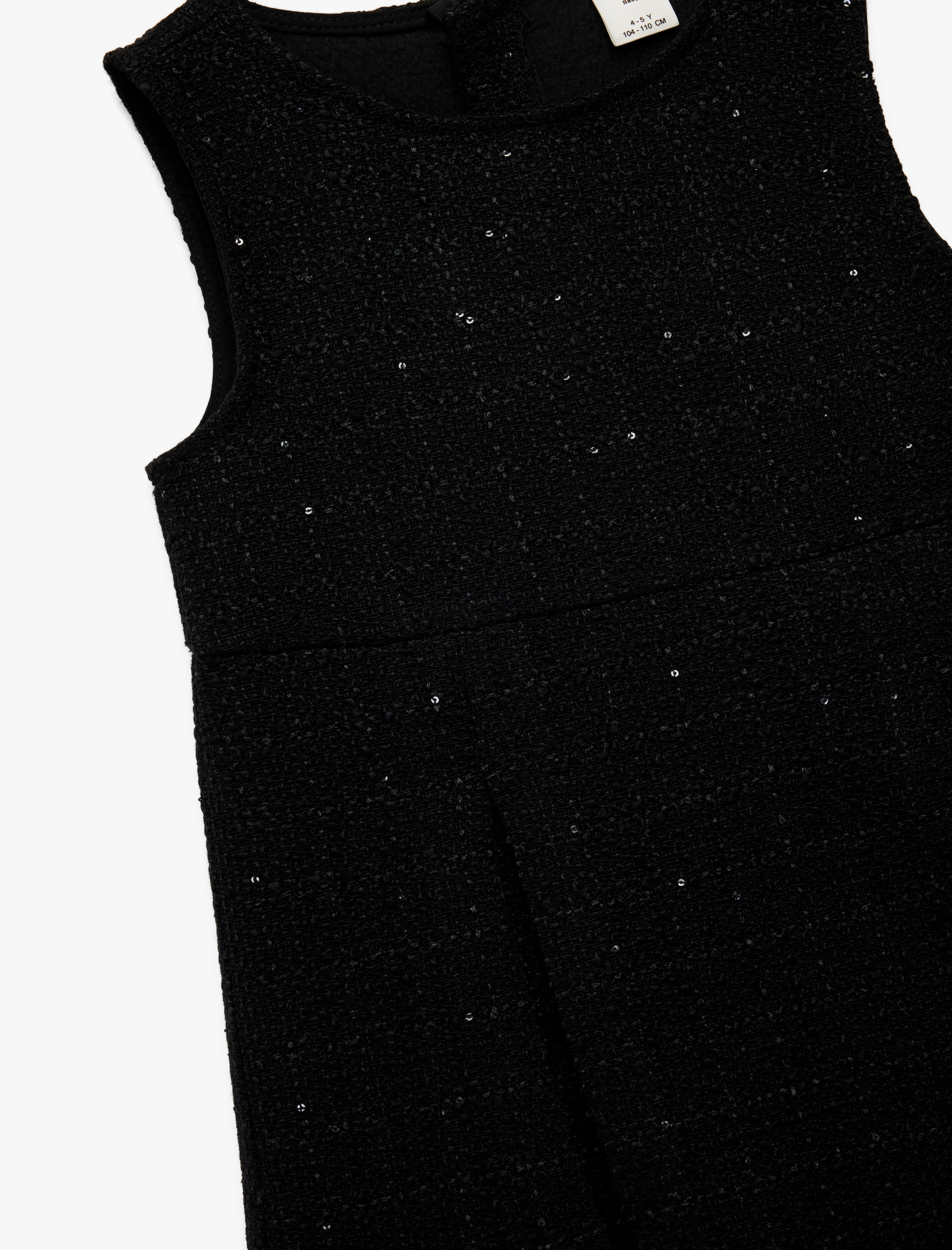 Kız Bebek Bisiklet Yaka Kolsuz Jile Elbise