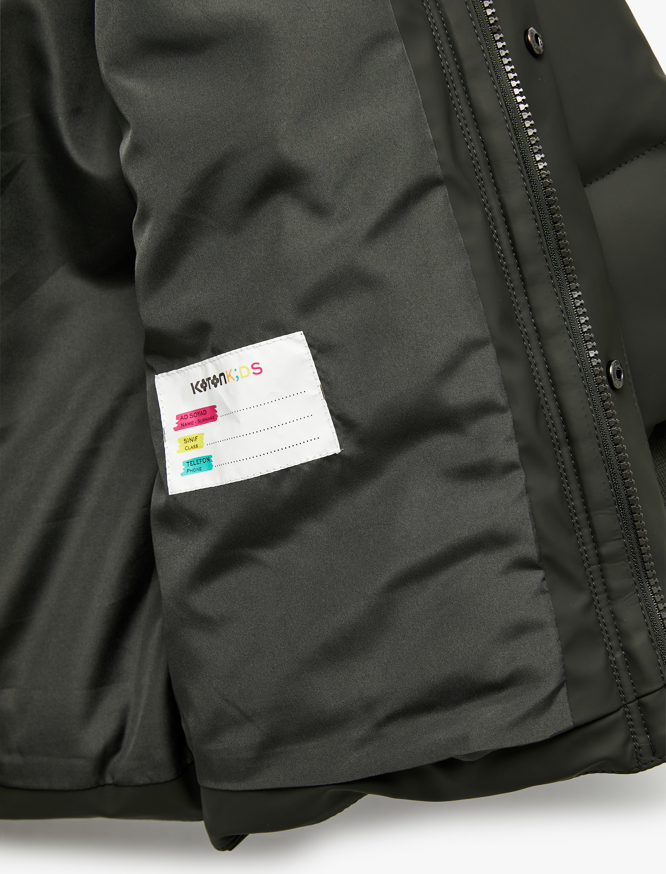  Erkek Çocuk Uzun Kollu Fermuarlı Kapşonlu Mont