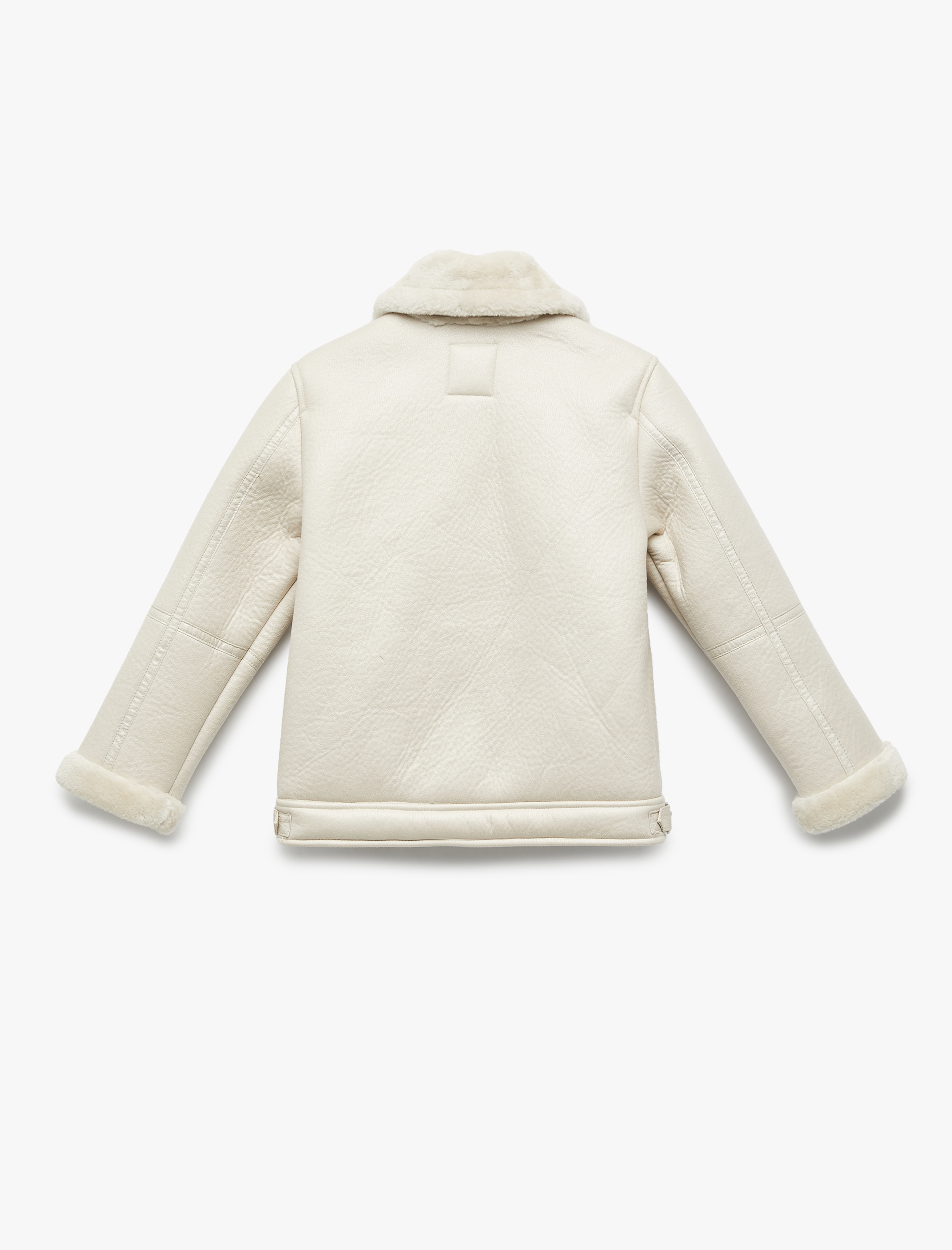  Kız Çocuk Kruvaze Yaka Uzun Kollu Suni Deri Ceket