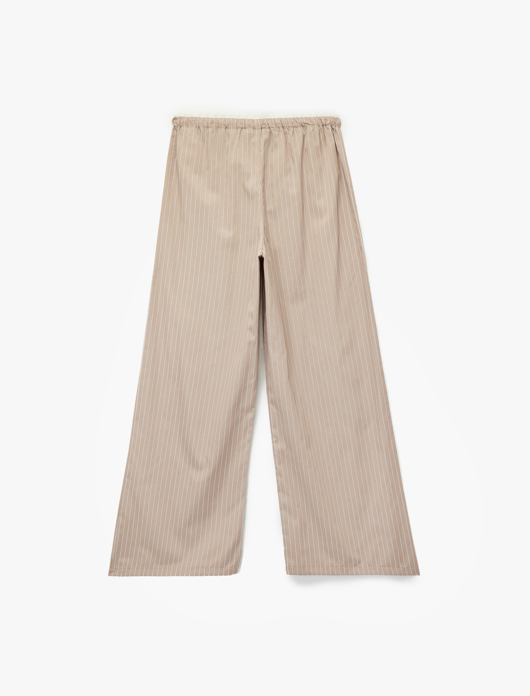   Rahat Kalıp Beli Dantelli Beli Bağcıklı Pijama Altı