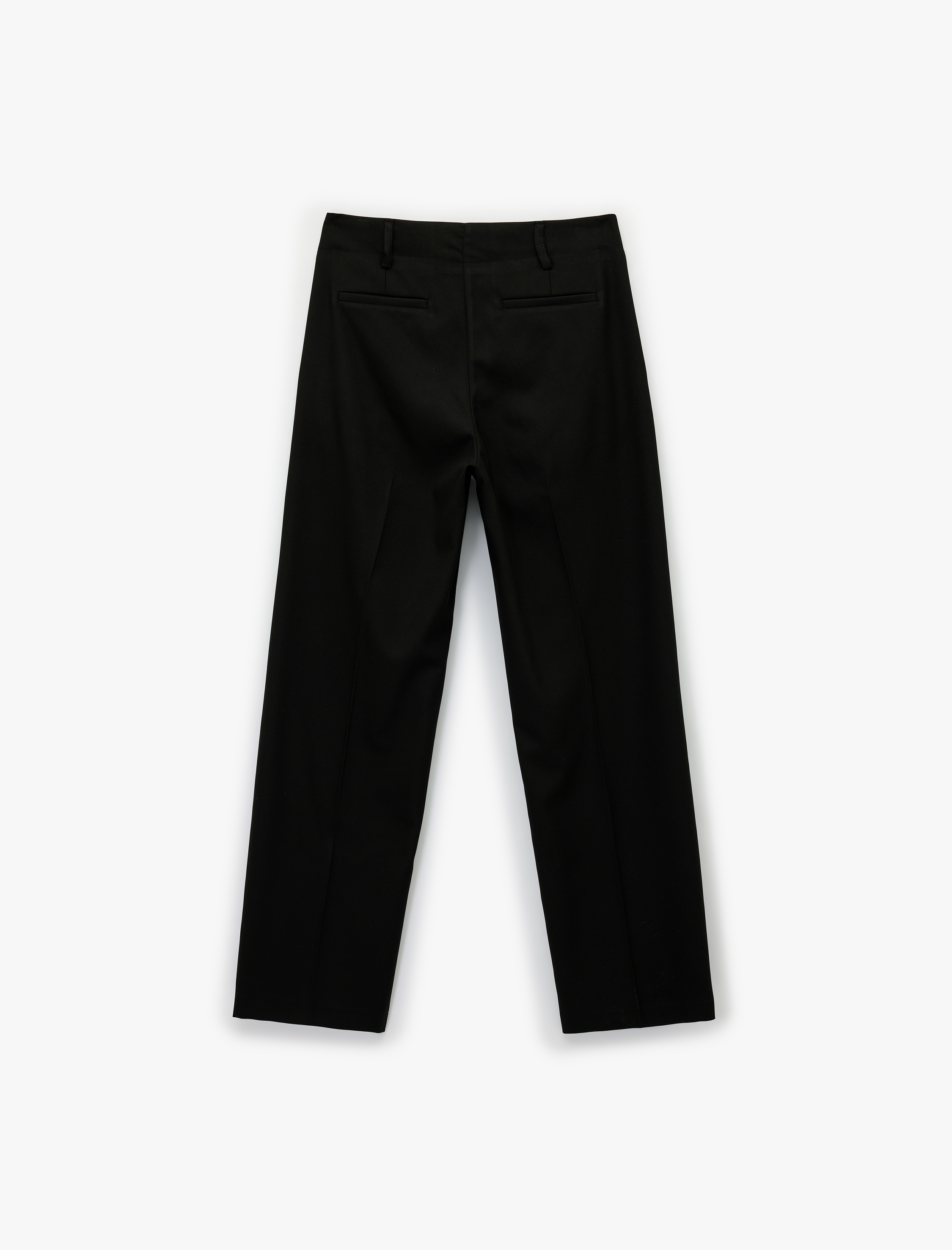   Yüksek Bel Geniş Paça Basic Kumaş Pantolon