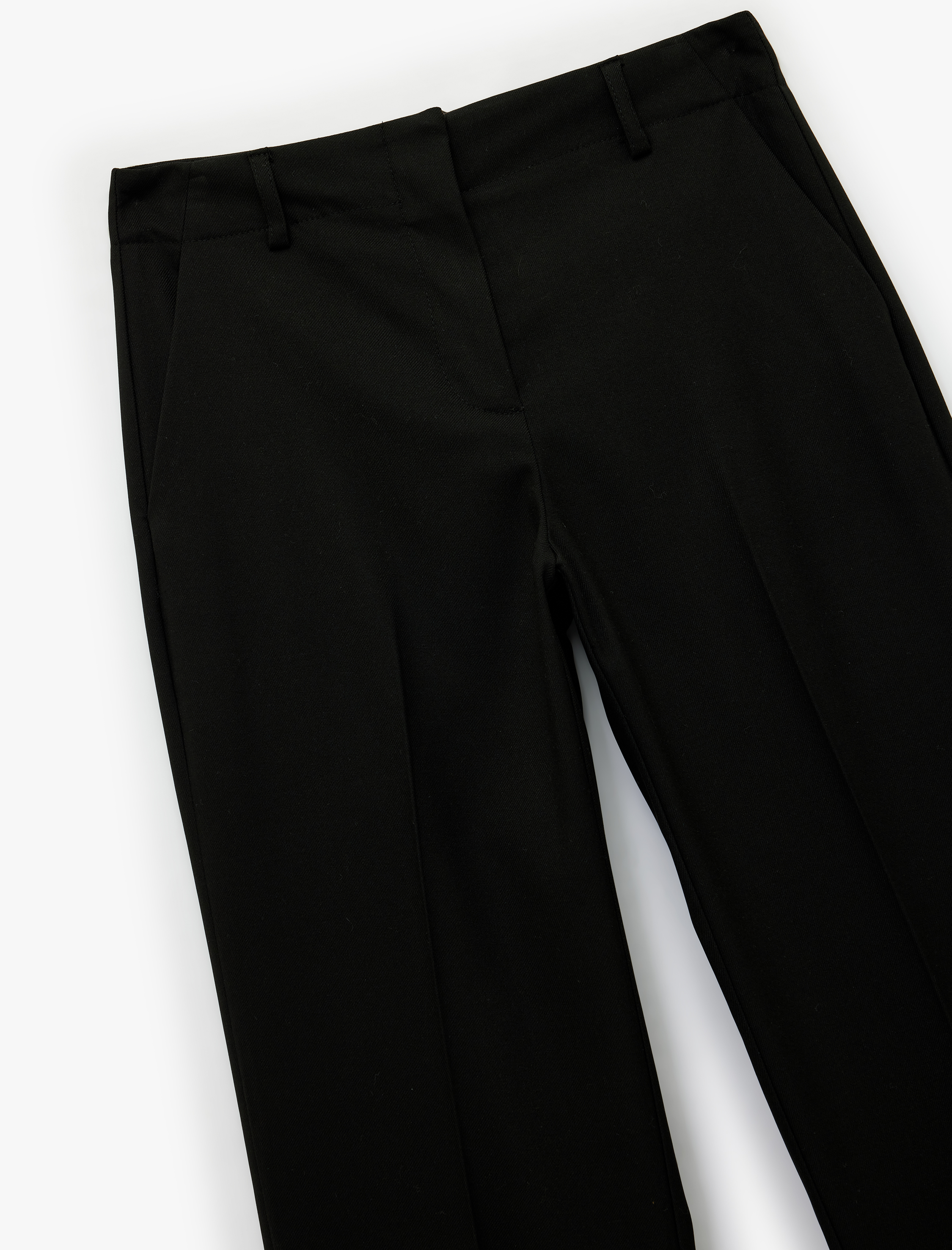   Yüksek Bel Geniş Paça Basic Kumaş Pantolon