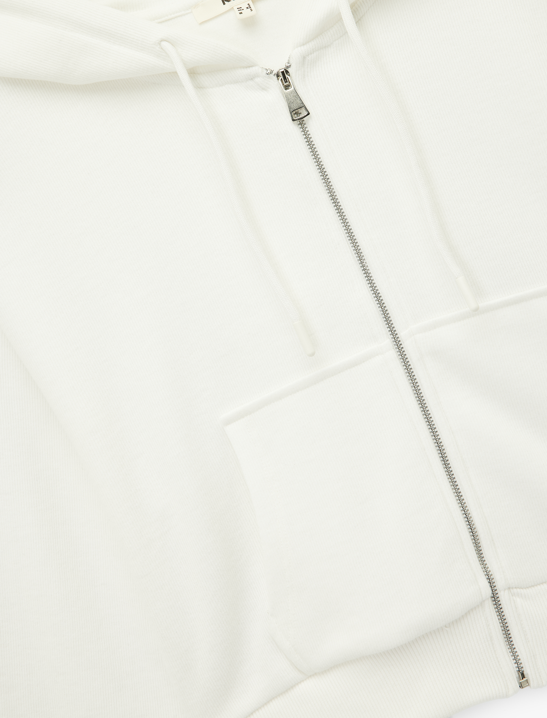   Pamuklu Slim Fit Cepli Uzun Kollu Fermuarlı Kapüşonlu Hırka