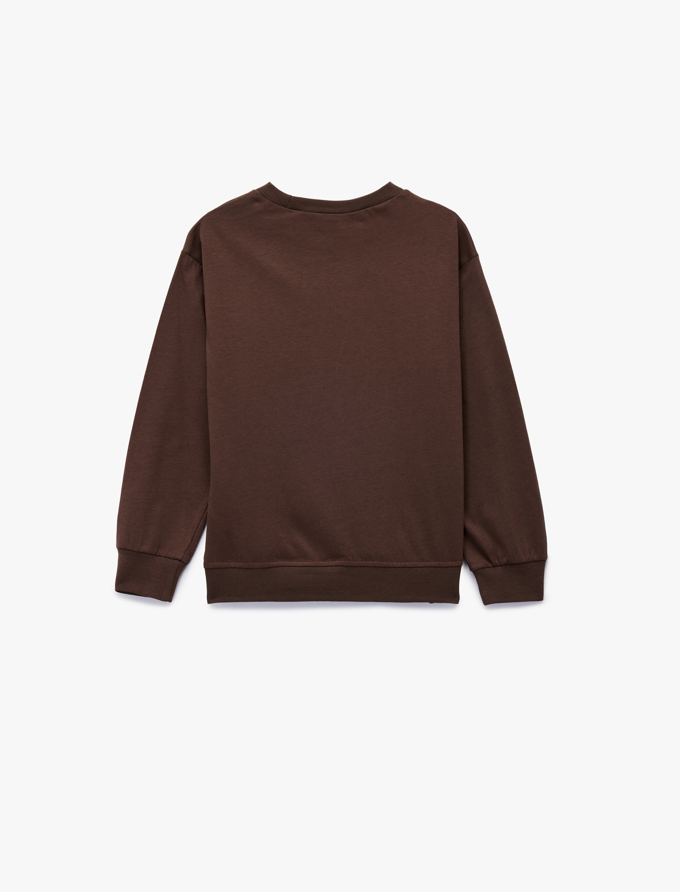  Erkek Çocuk Pamuklu Uzun Kollu Bisiklet Yaka Baskılı Sweatshirt