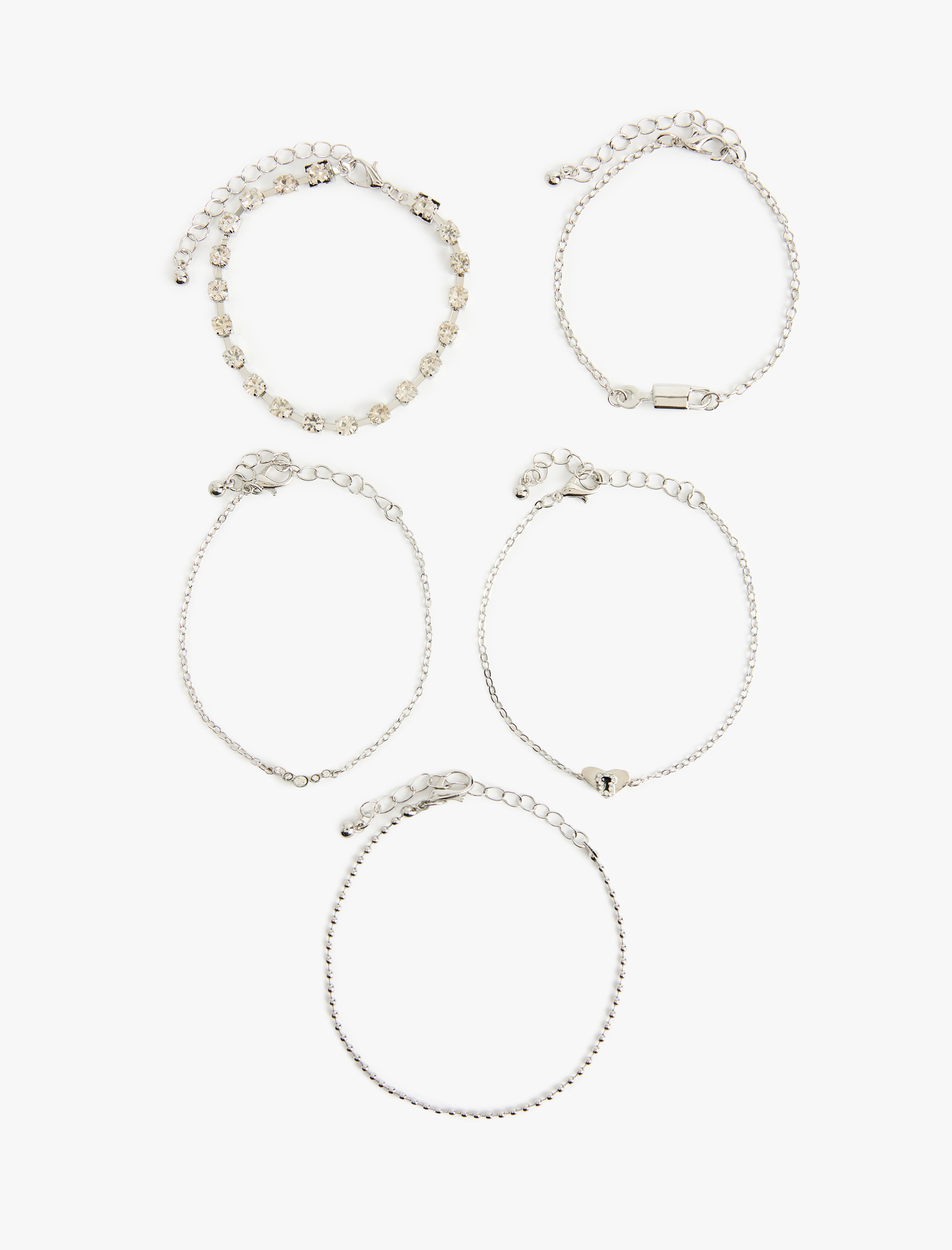  Kadın 5'li Zincir Bileklik Seti