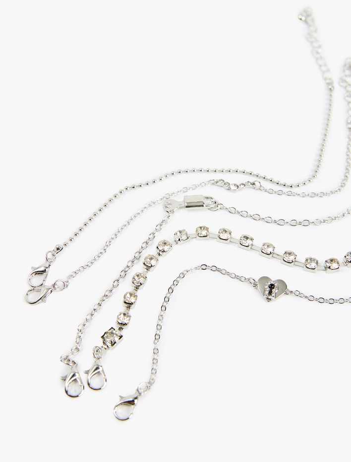 Kadın 5'li Zincir Bileklik Seti