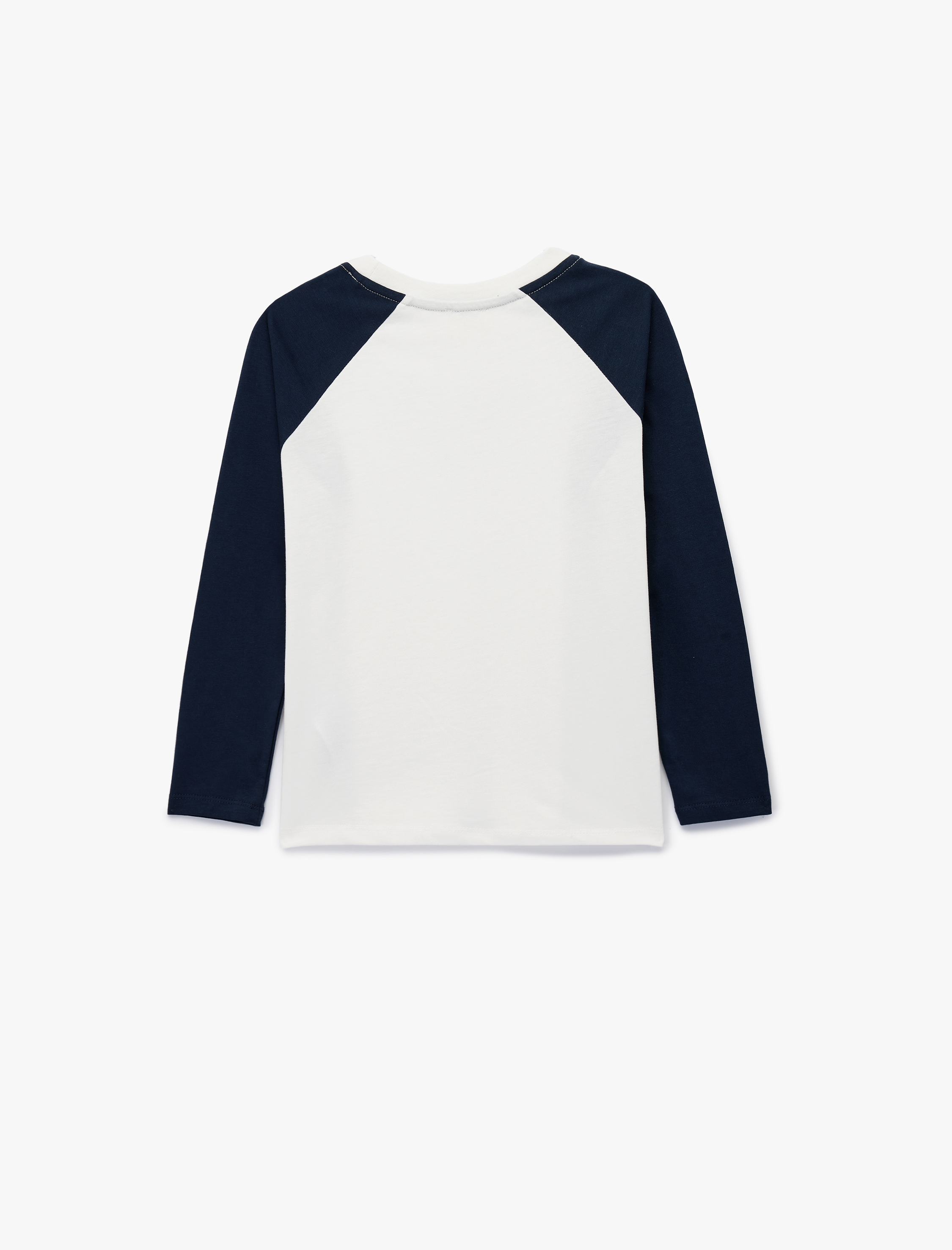  Kız Çocuk Pamuklu Bisiklet Yaka Baskılı Uzun Kollu Tişört