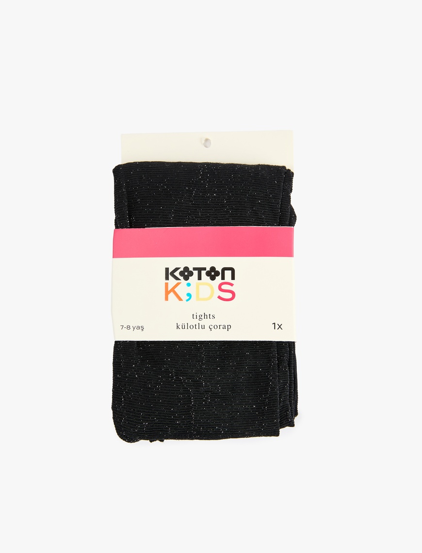  Kız Çocuk 70 Den Sim Detaylı Külotlu Çorap