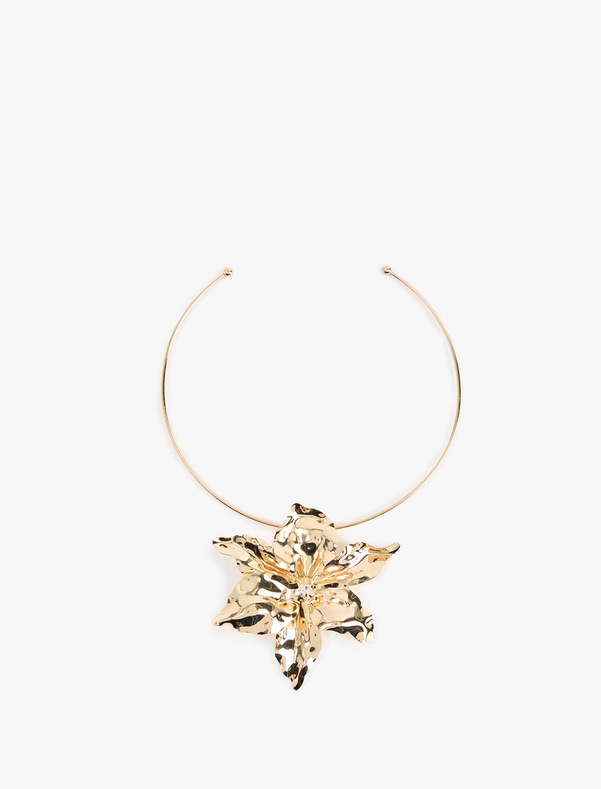 Taş Detaylı Çiçekli Choker Kolye – Koton X Sibil Çetinkaya