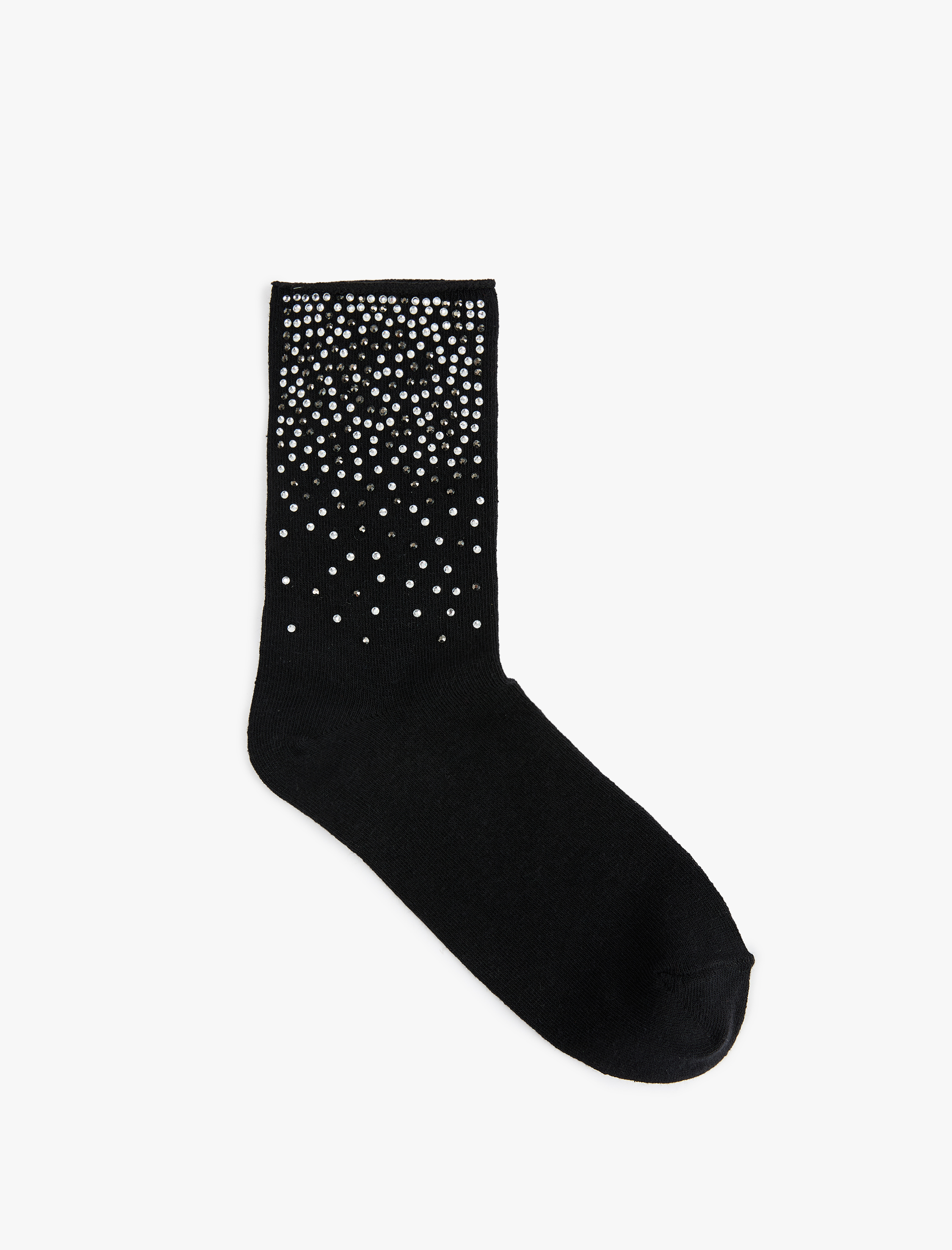  Kadın Pamuklu Taşlı Soket Çorap