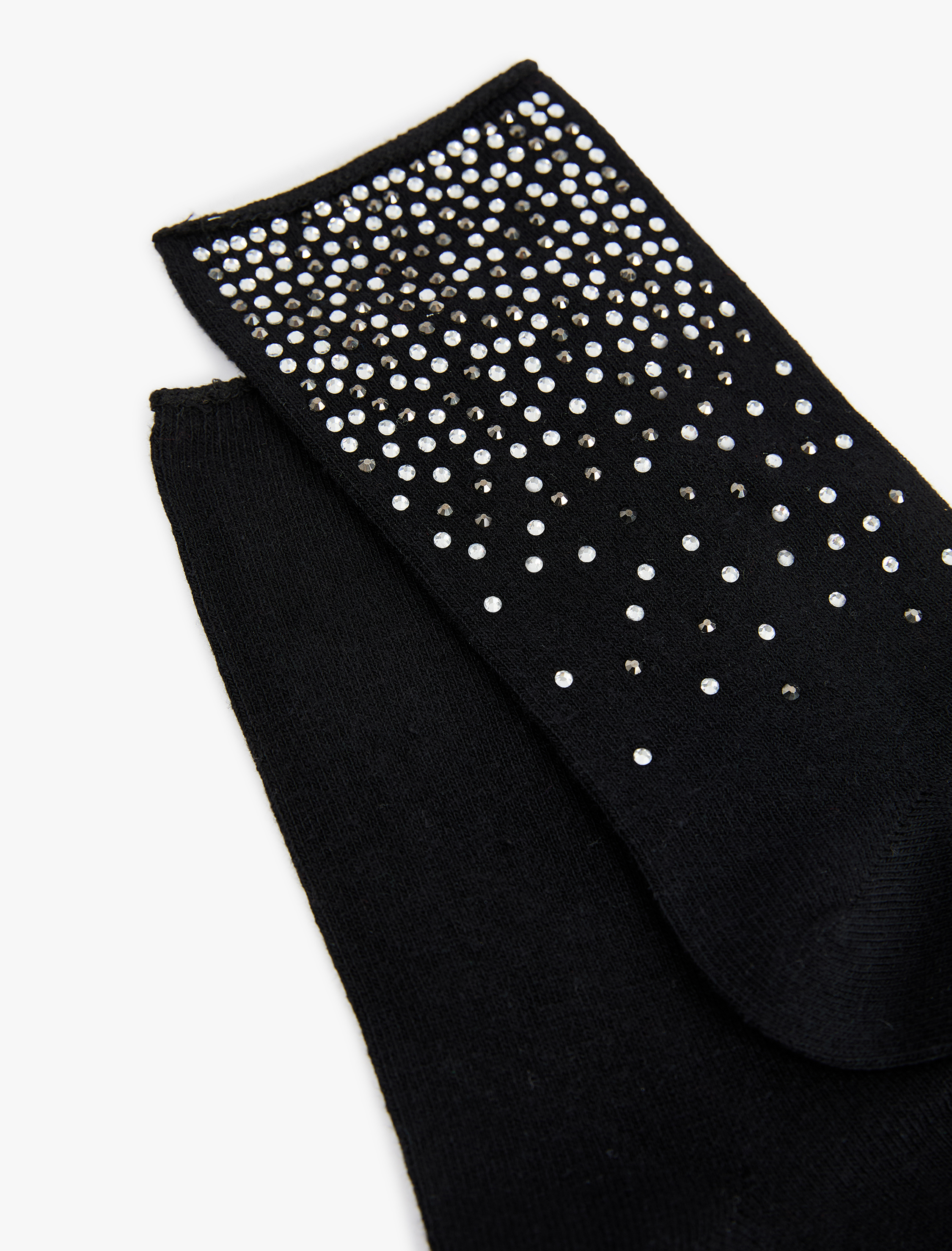  Kadın Pamuklu Taşlı Soket Çorap