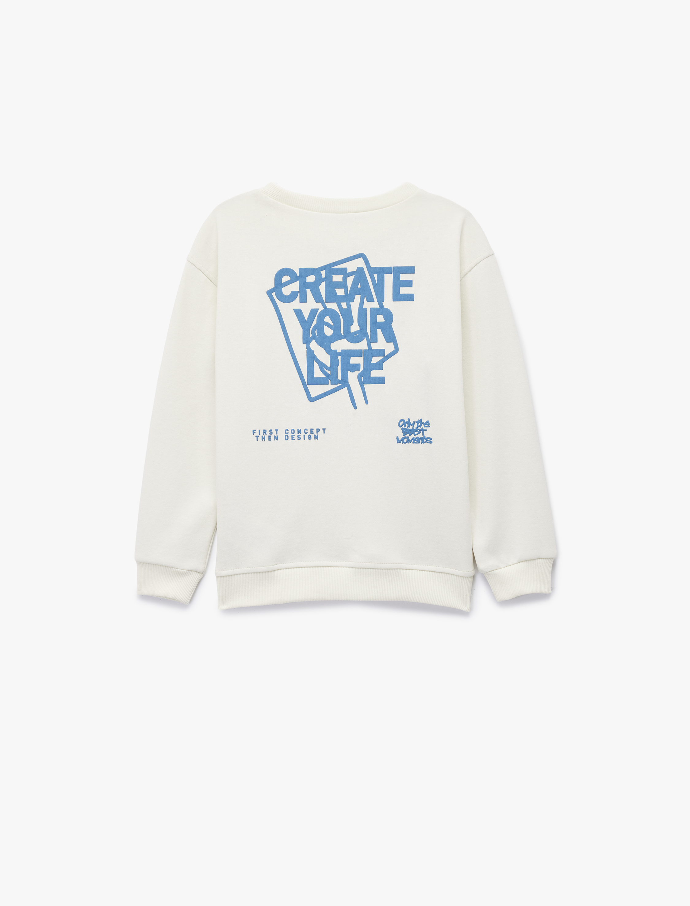  Erkek Çocuk Baskılı Uzun Kollu Bisiklet Yaka Oversize Sweatshirt