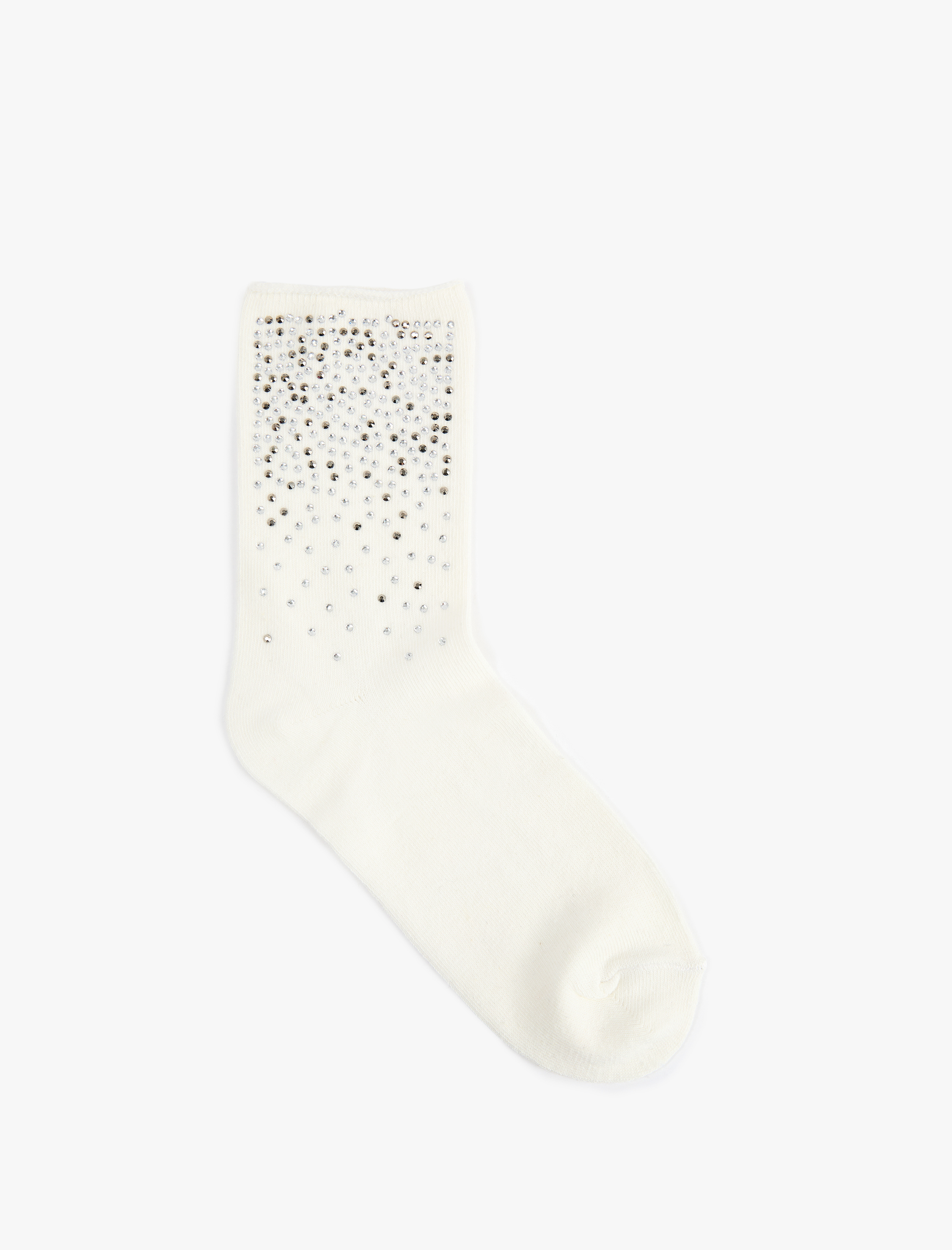  Kadın Pamuklu Taşlı Soket Çorap