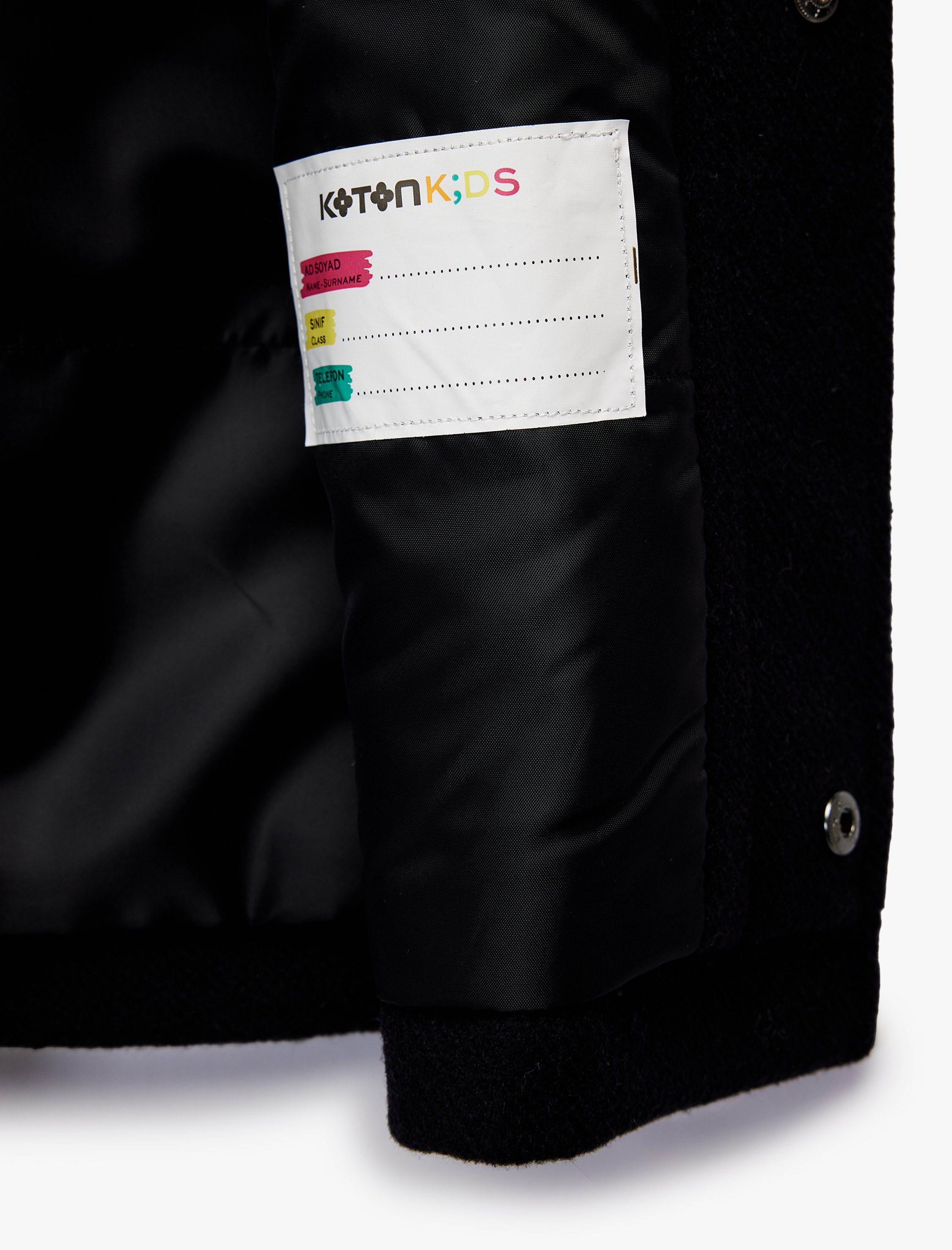  Erkek Çocuk Kapşonlu Düğmeli Uzun Kollu Yün Karışımlı Kaban