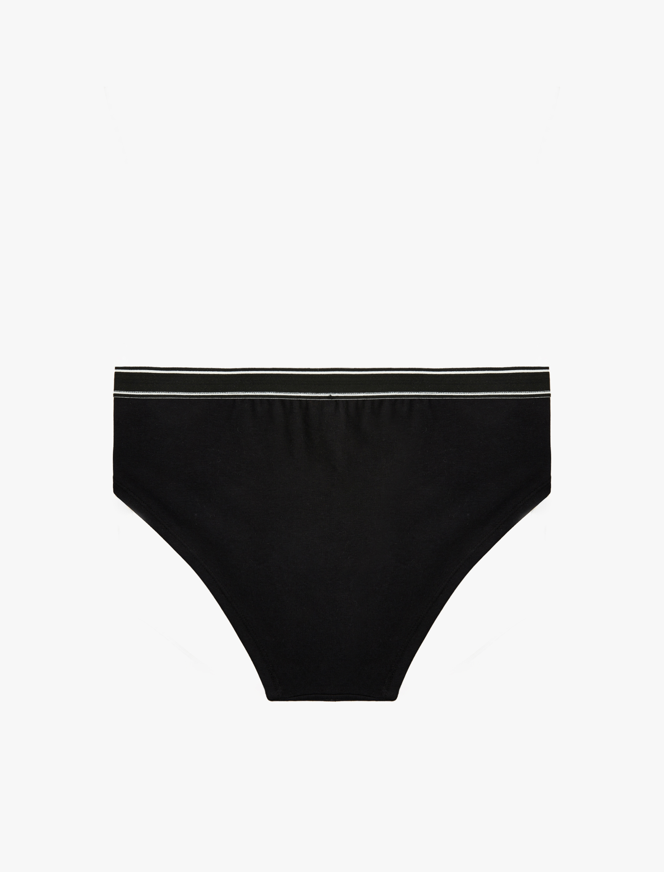   Pamuklu Yüksek Bel Rahat Kesim Baskılı Hipster Külot