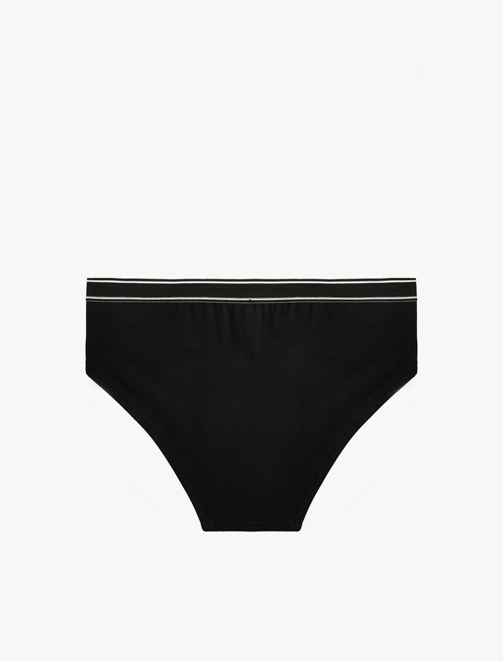  Pamuklu Yüksek Bel Rahat Kesim Baskılı Hipster Külot