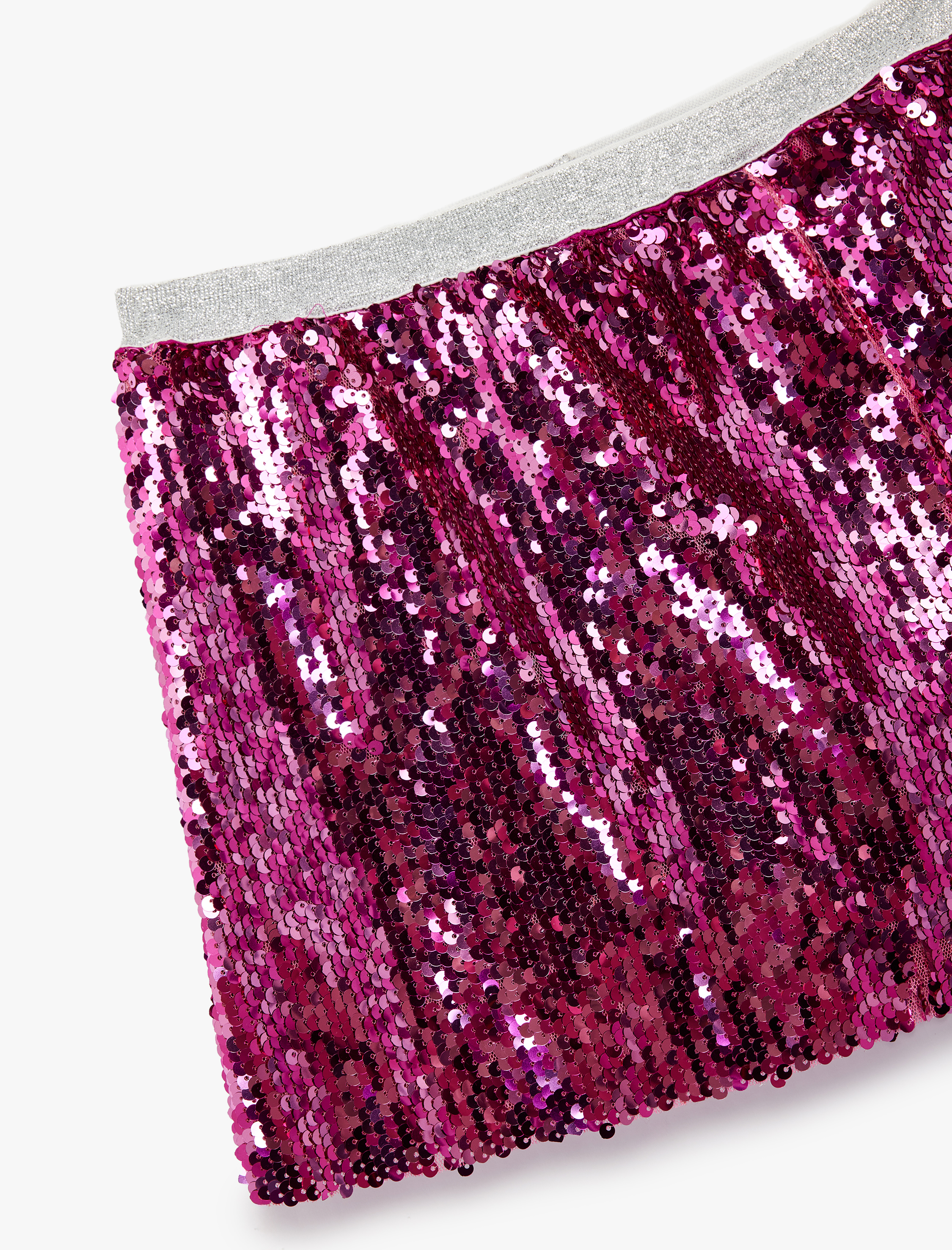  Kız Çocuk Pullu Payetli Beli Lastikli Etek