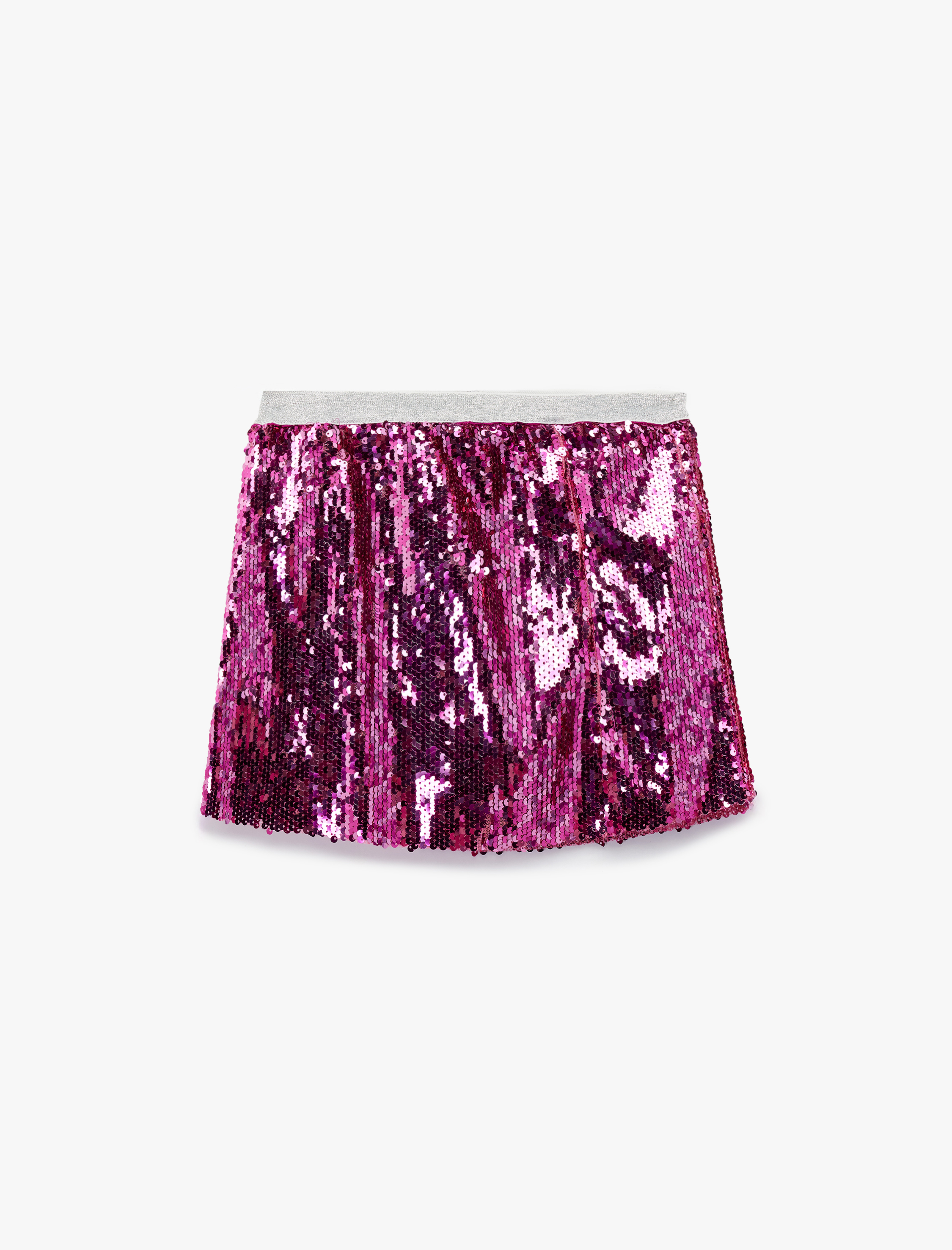  Kız Çocuk Pullu Payetli Beli Lastikli Etek