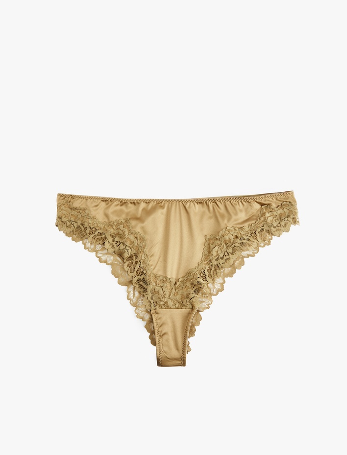  Dantel Detaylı Rahat Kalıp Brazilian Külot