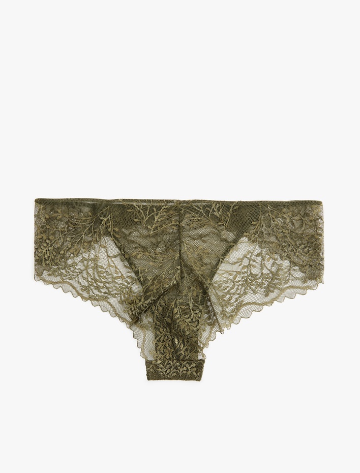  Dantel Detaylı Rahat Kalıp Brief Külot