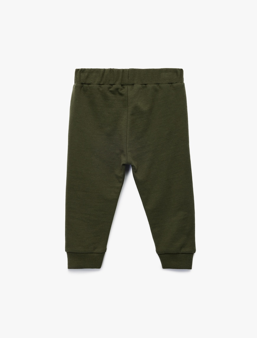  Erkek Bebek Pamuklu Beli Bağcıklı Basic Jogger Eşofman Altı