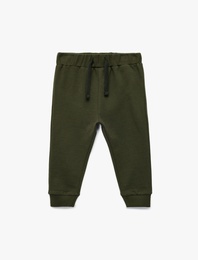 Pamuklu Beli Bağcıklı Basic Jogger Eşofman Altı