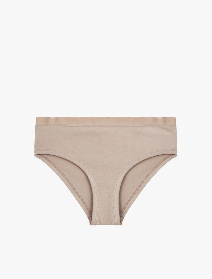  Pamuklu Rahat Kalıp Basic Yüksek Bel Hipster Külot